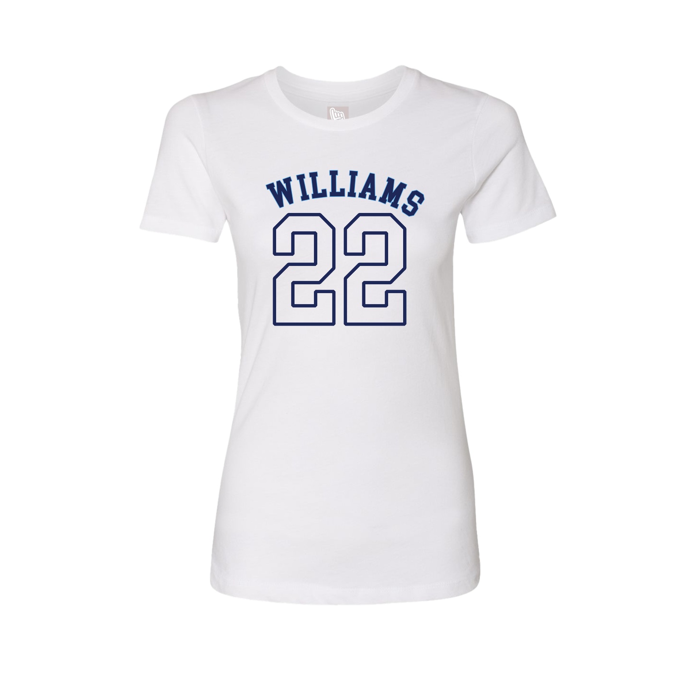 Fitted Women's Tee — Shirsey Arch in White