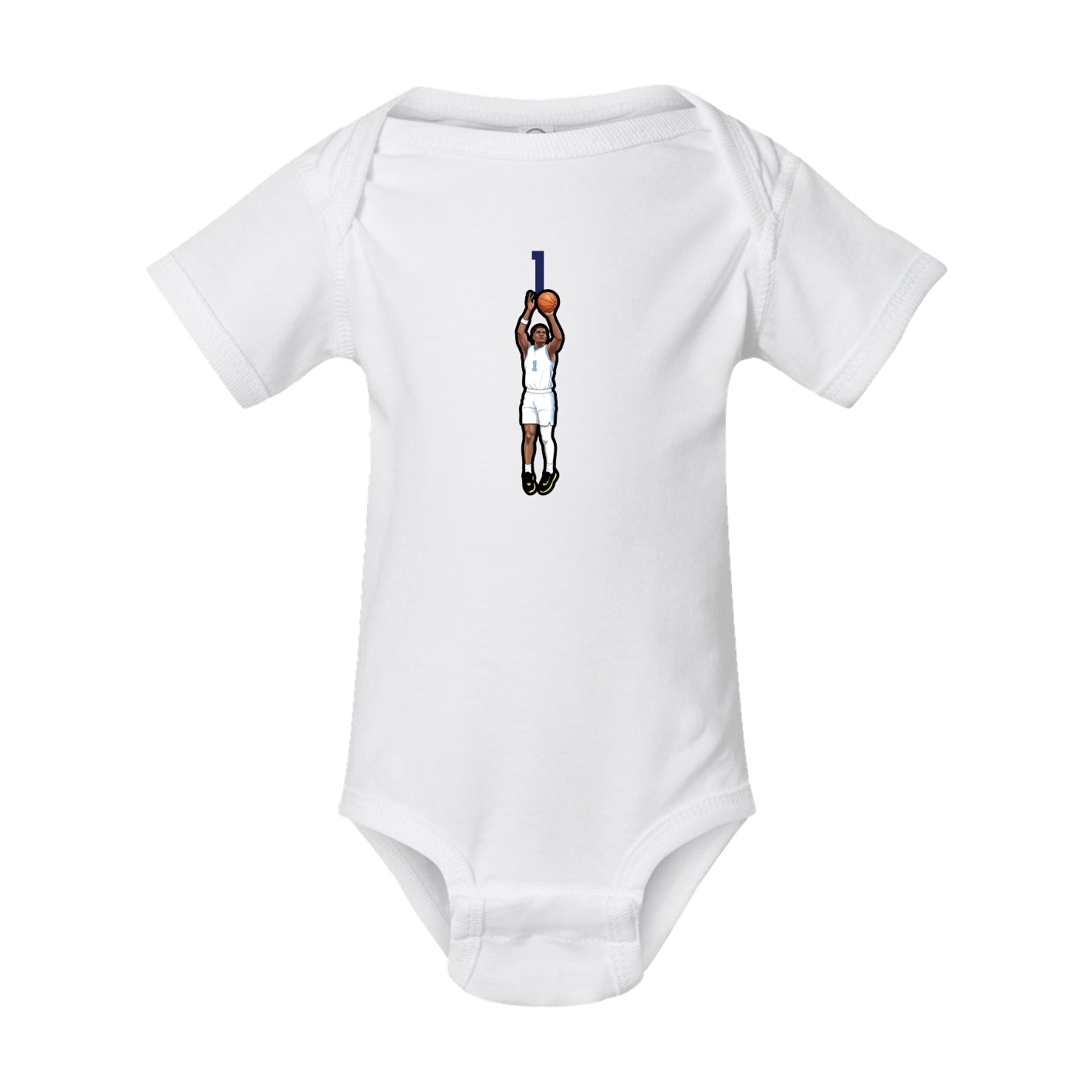 Baby Onesie — Number Top in White
