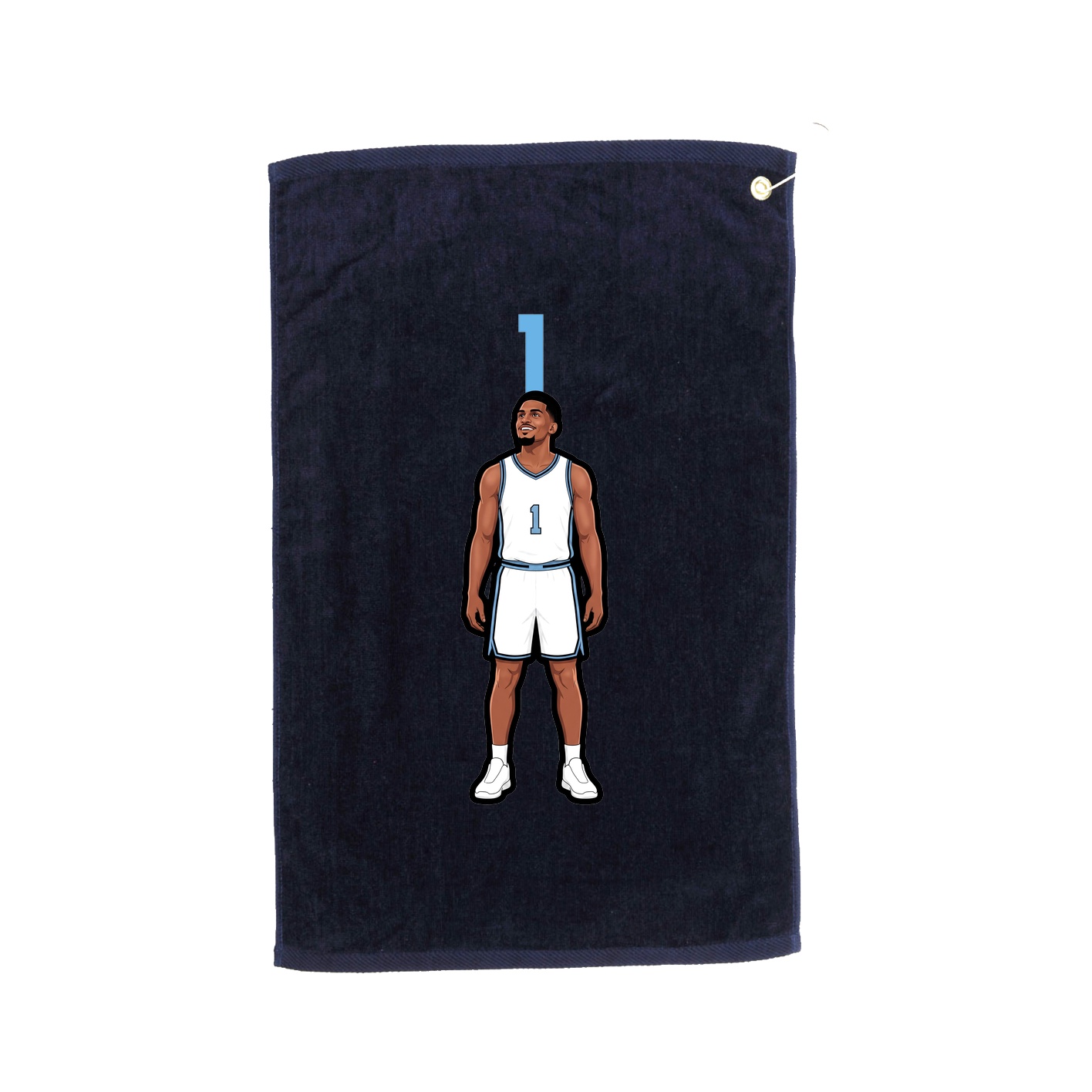 Golf Towel — Number Top in Navy