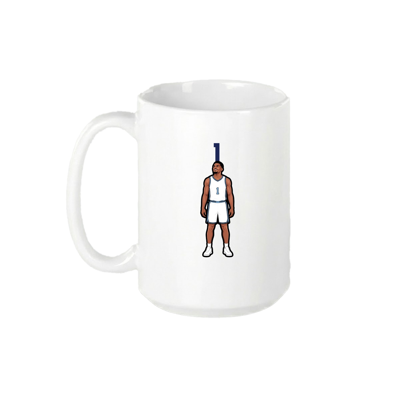15oz Coffee Mug — Number Top in White