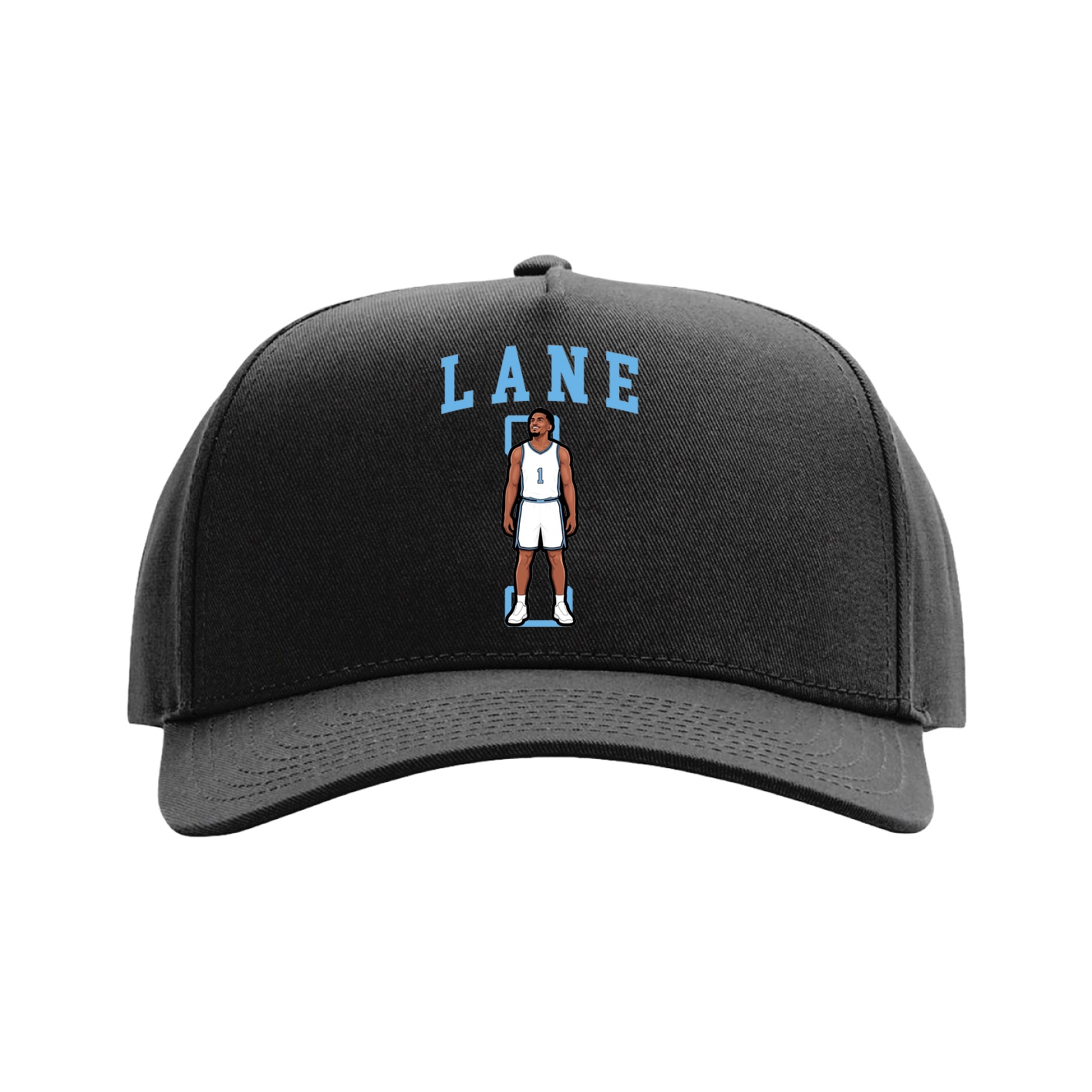 Full Fabric Five-Panel Champ Cap — Shirsey in Black