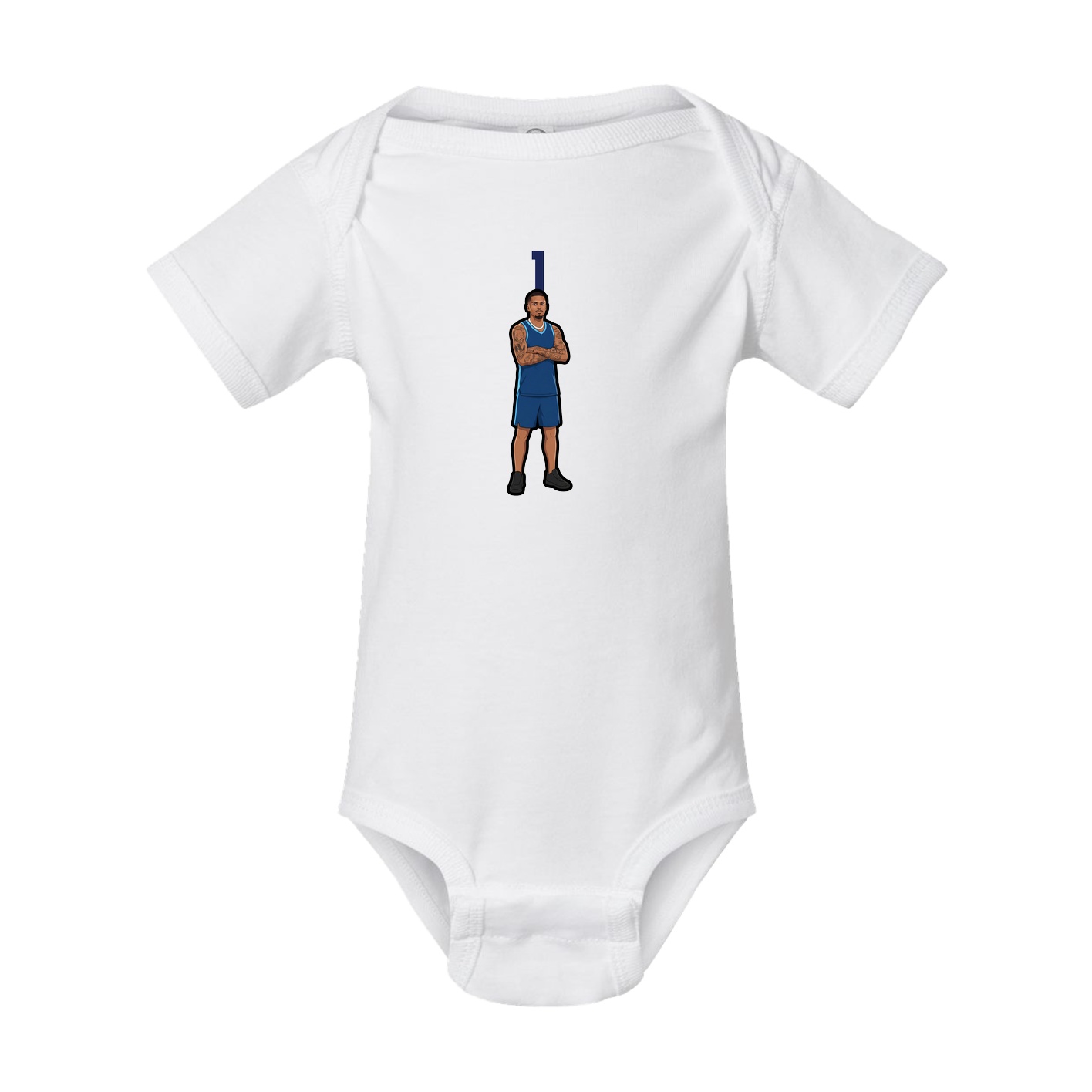Baby Onesie — Number Top in White