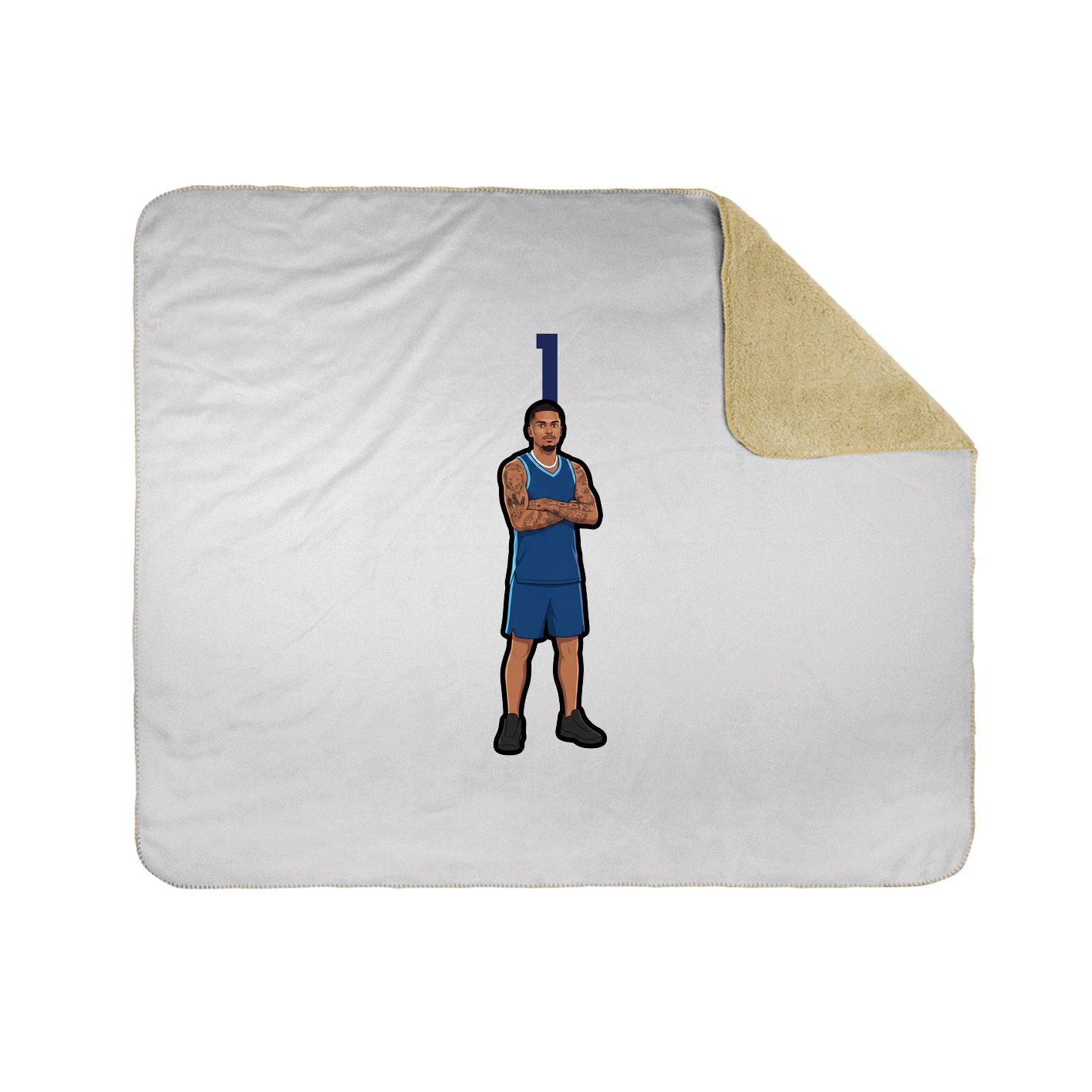 Throw Blanket — Number Top in White