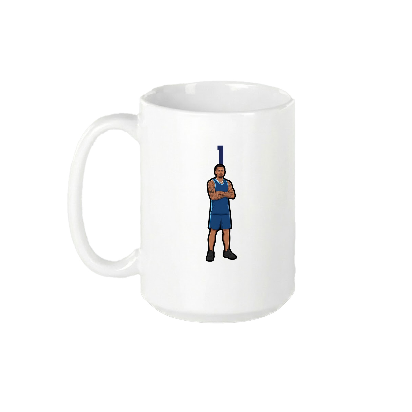 15oz Coffee Mug — Number Top in White
