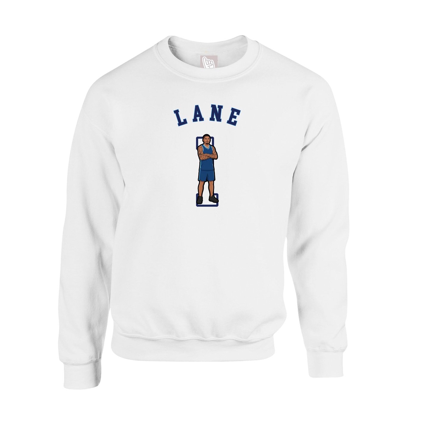 Fleece Crew — Shirsey Arch in White