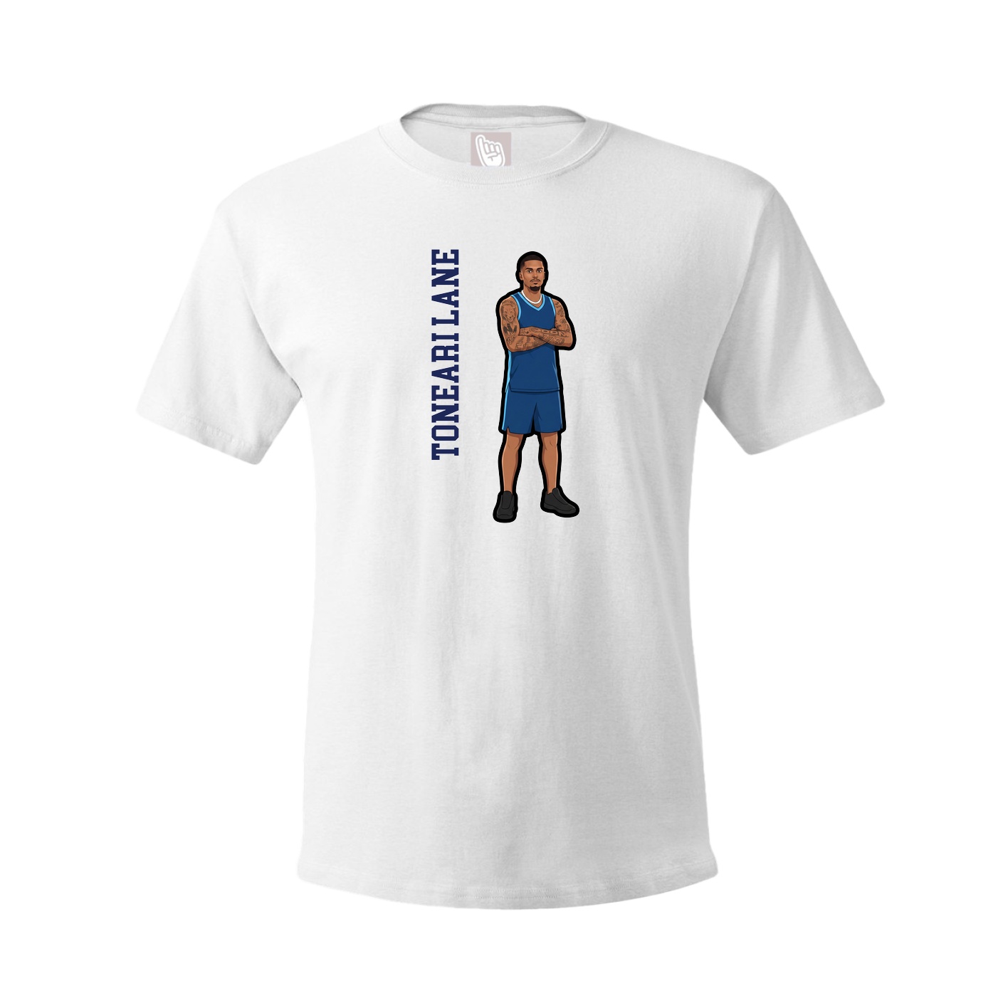 Youth Tee — Name Vertical in White