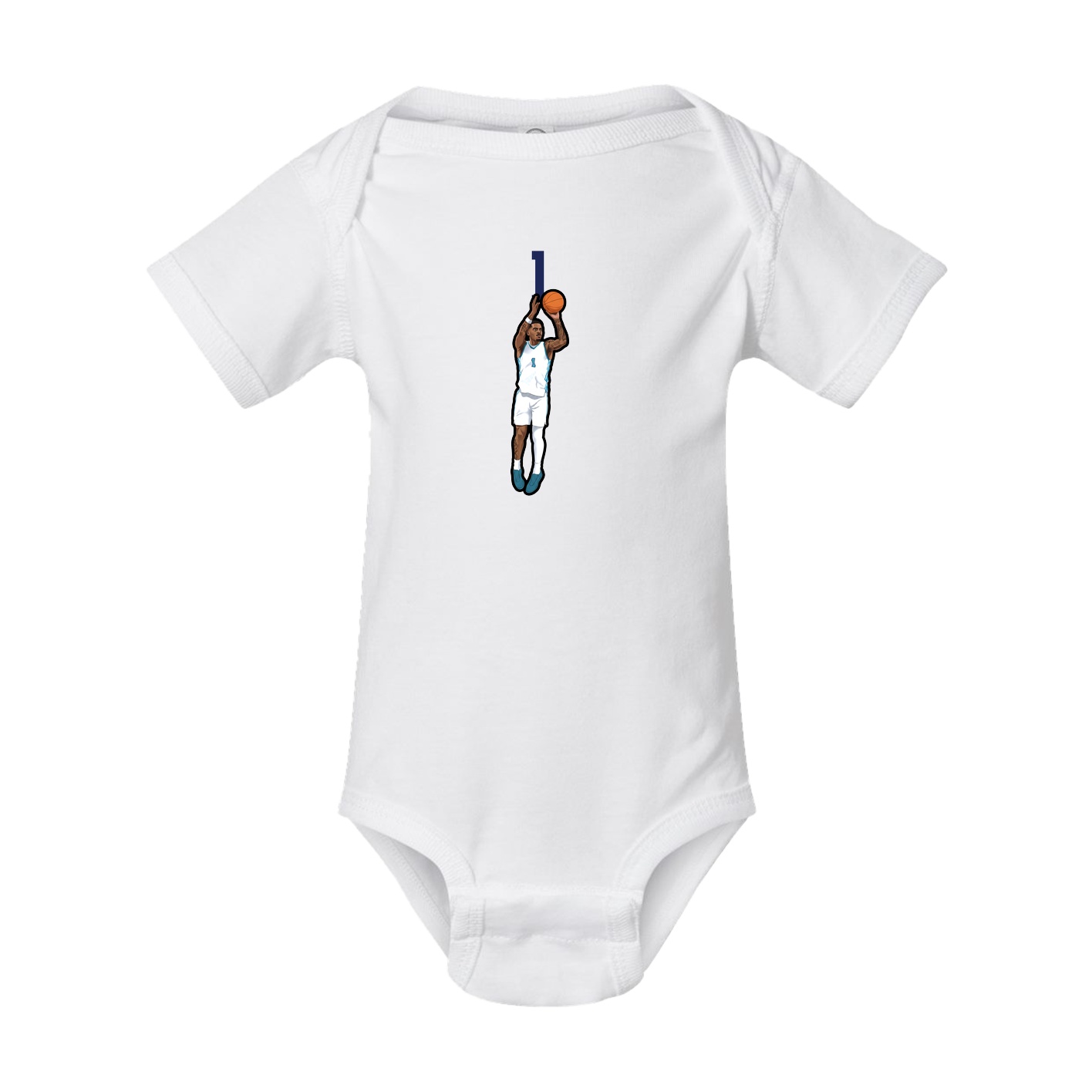 Baby Onesie — Number Top in White