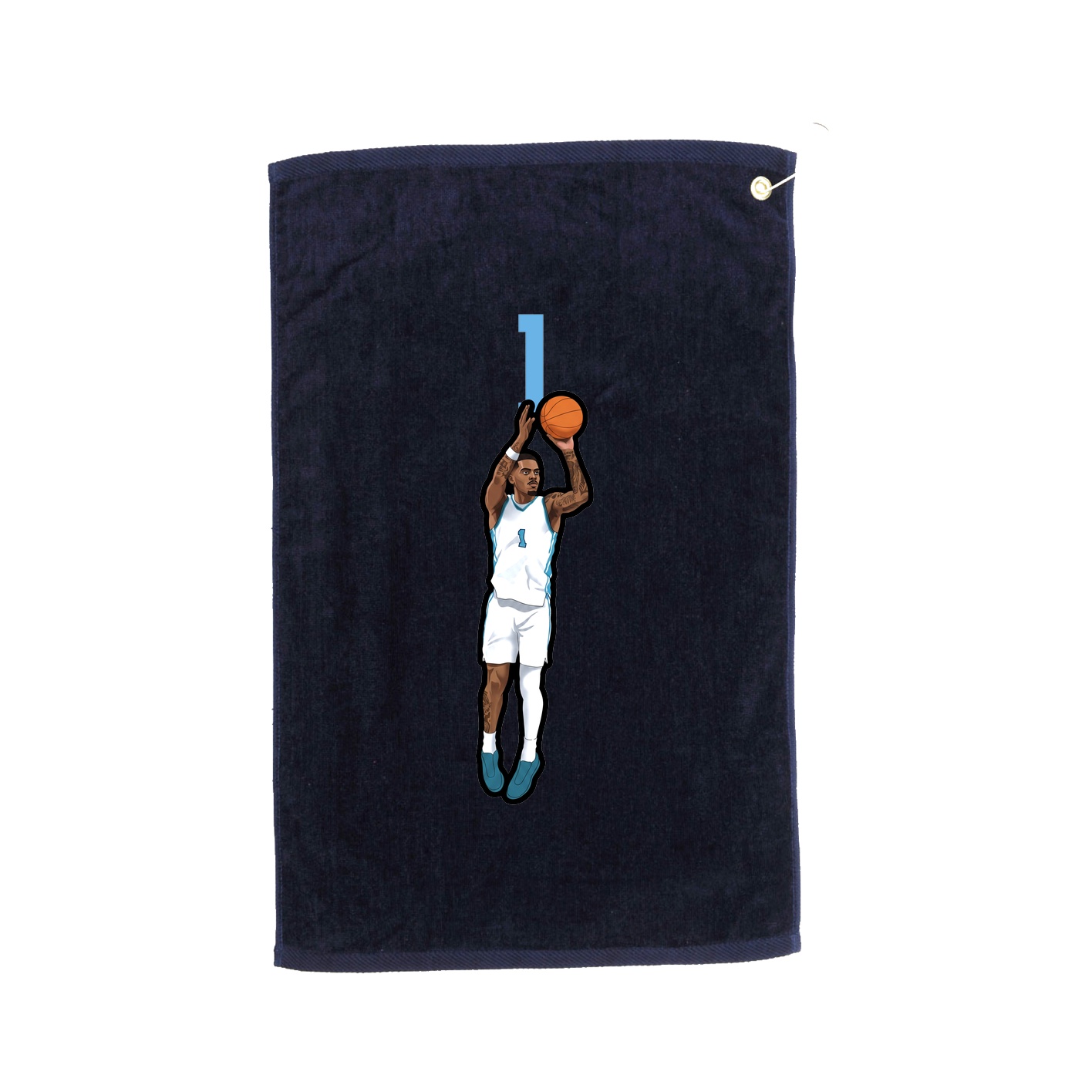 Golf Towel — Number Top in Navy