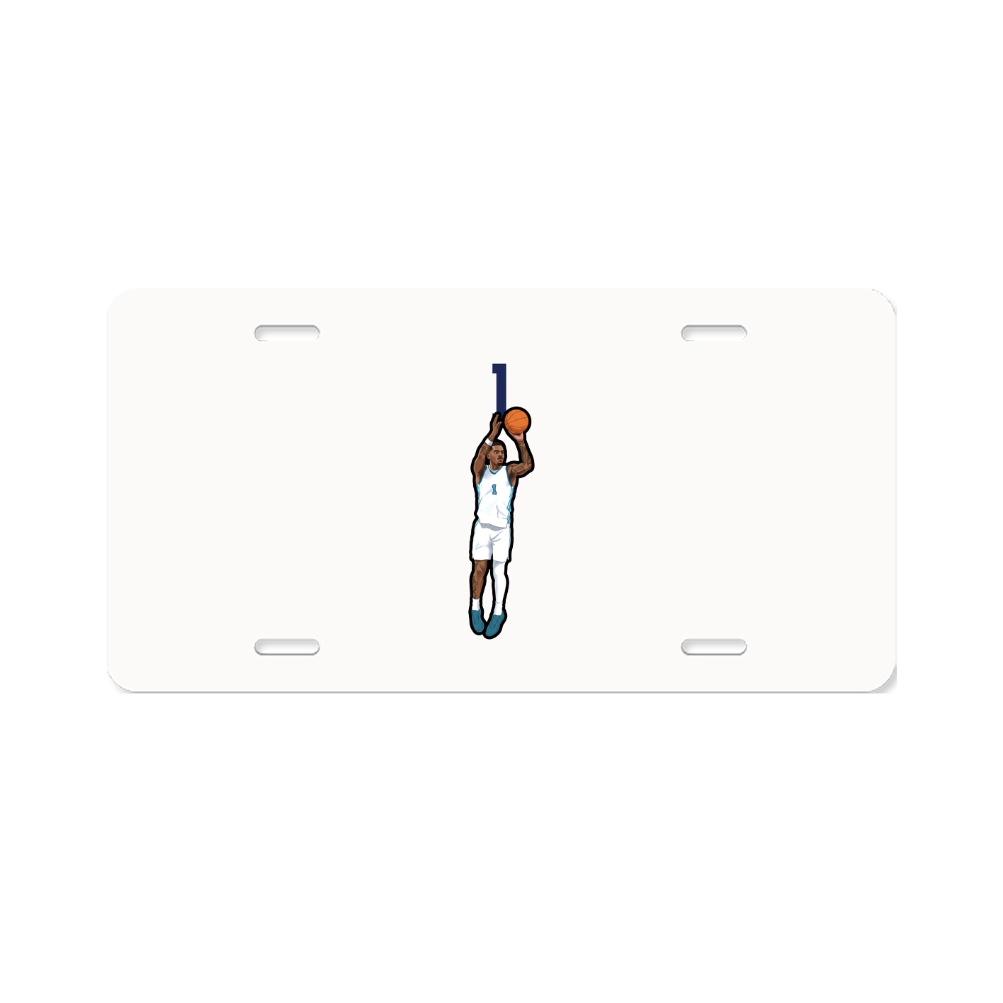 License Plate — Number Top in Classic