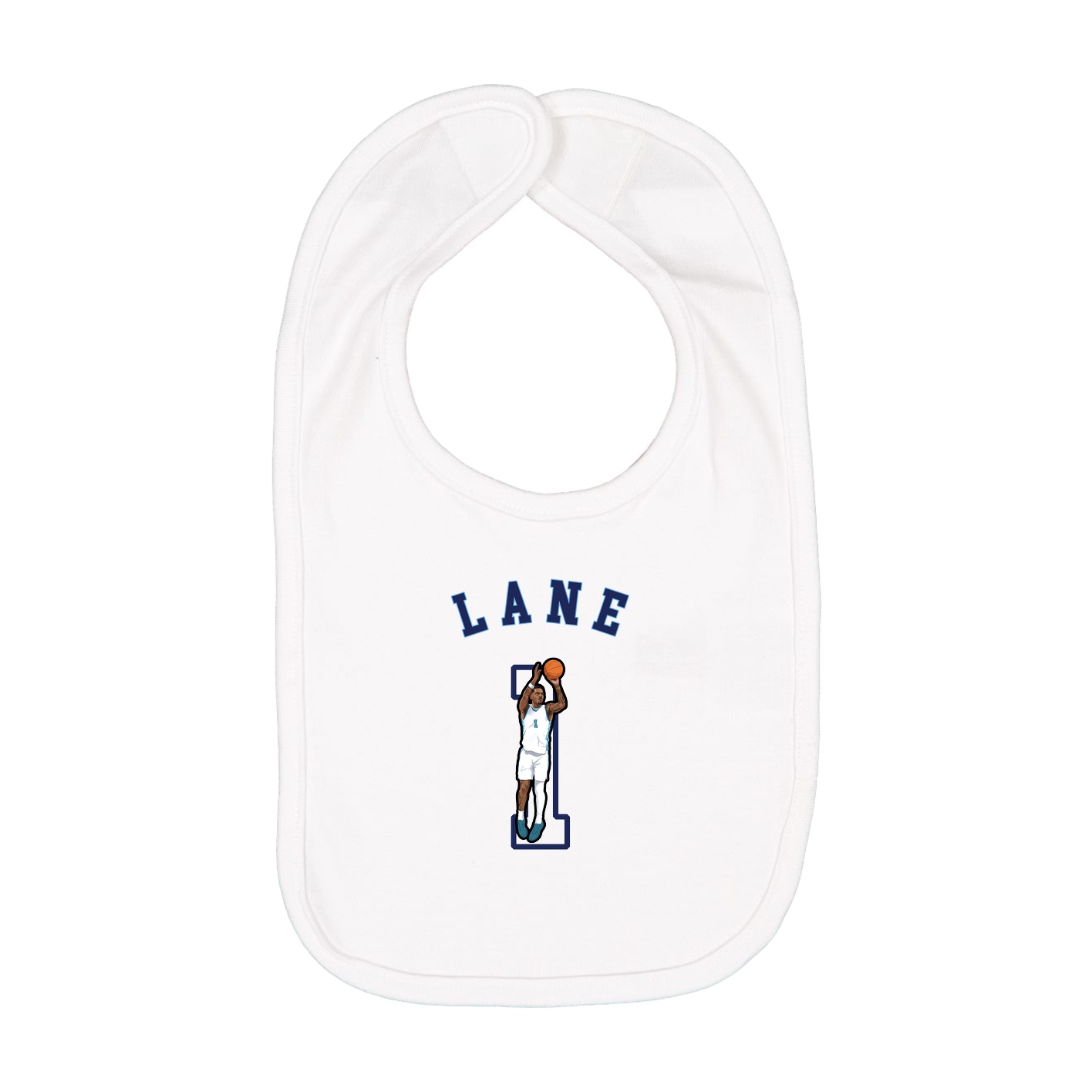 Infant Bib — Shirsey Arch in White