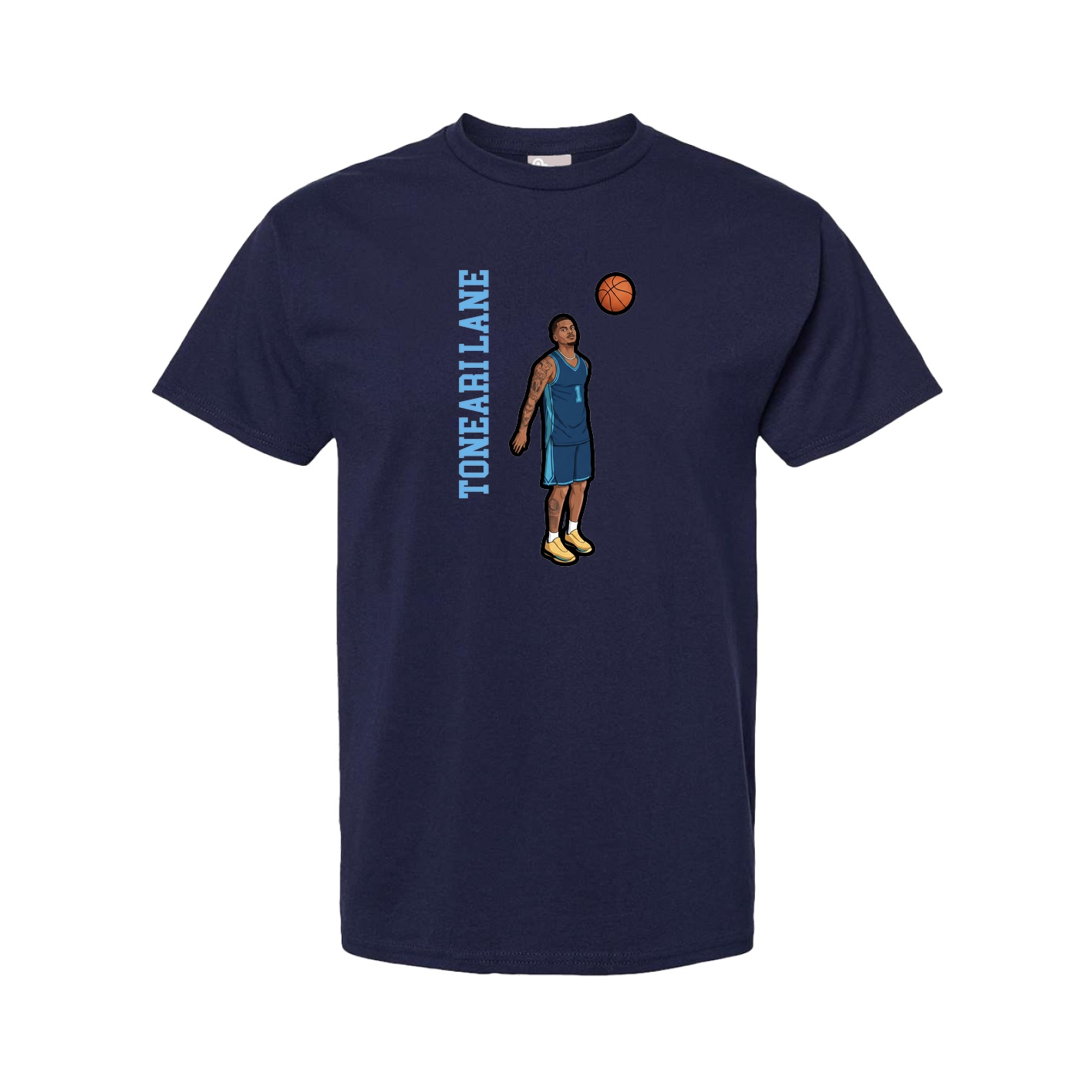 Tee — Name Vertical in Navy