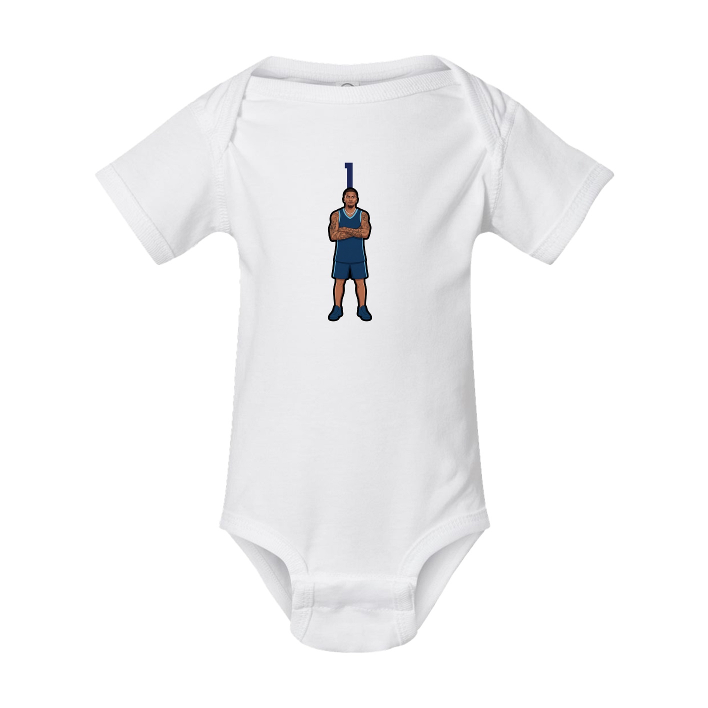 Baby Onesie — Number Top in White