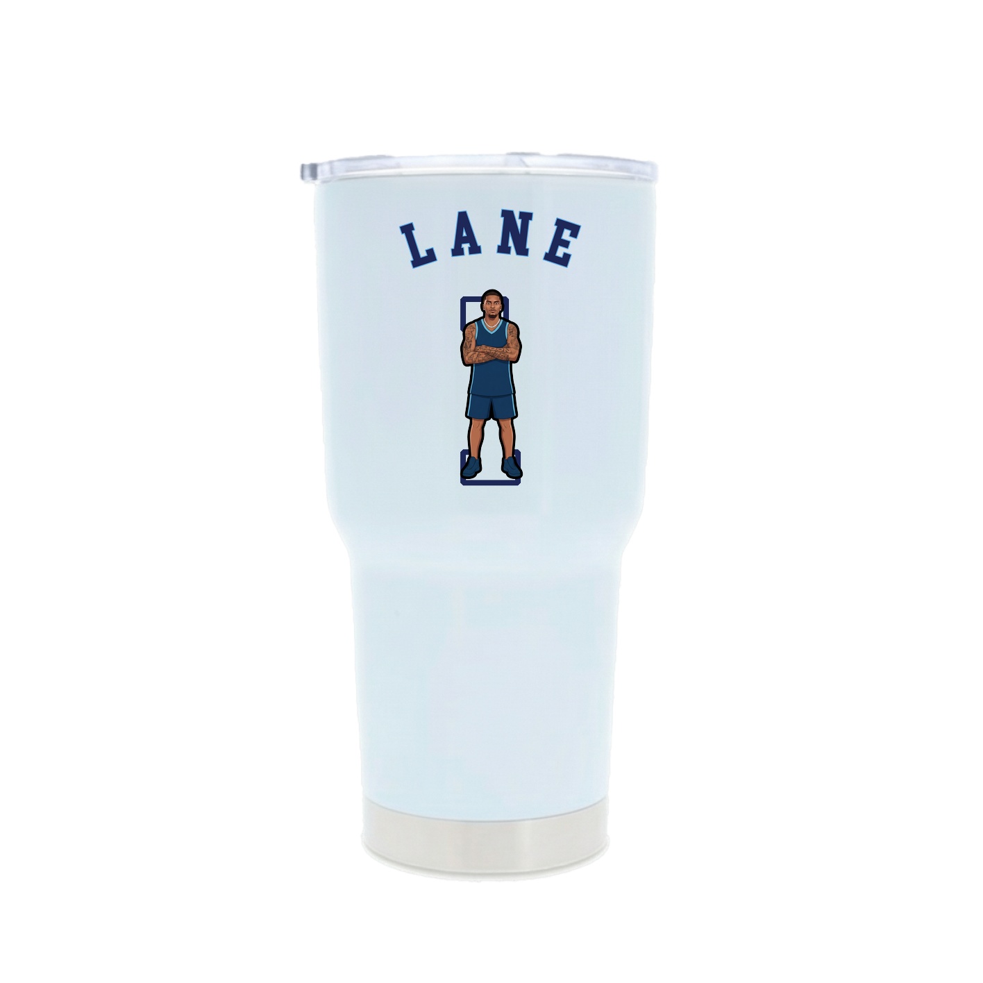30oz Stainless Steel Tumbler — Shirsey Arch in White