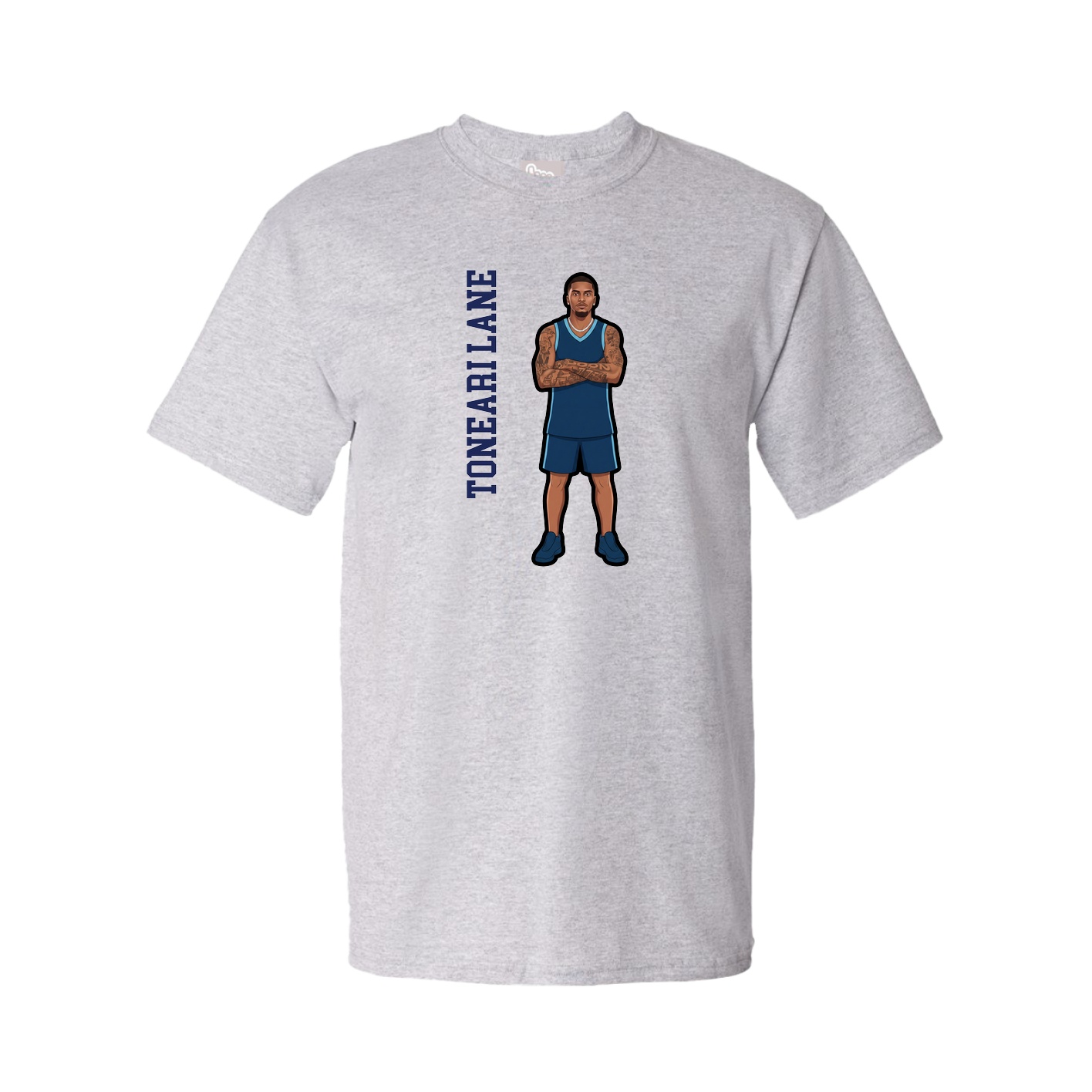 Youth Tee — Name Vertical in Grey