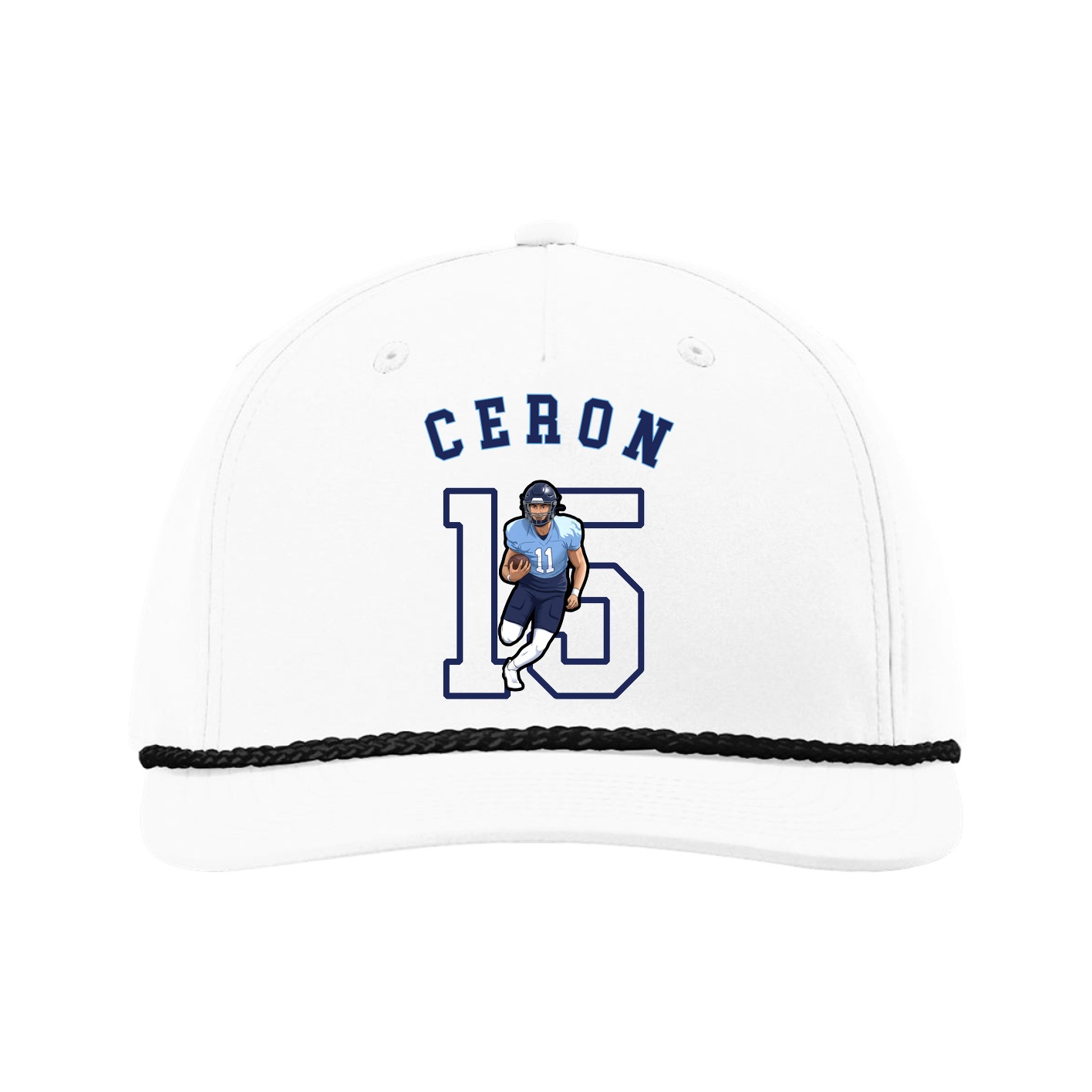 Five-Panel Classic Rope Cap — Shirsey Arch in White
