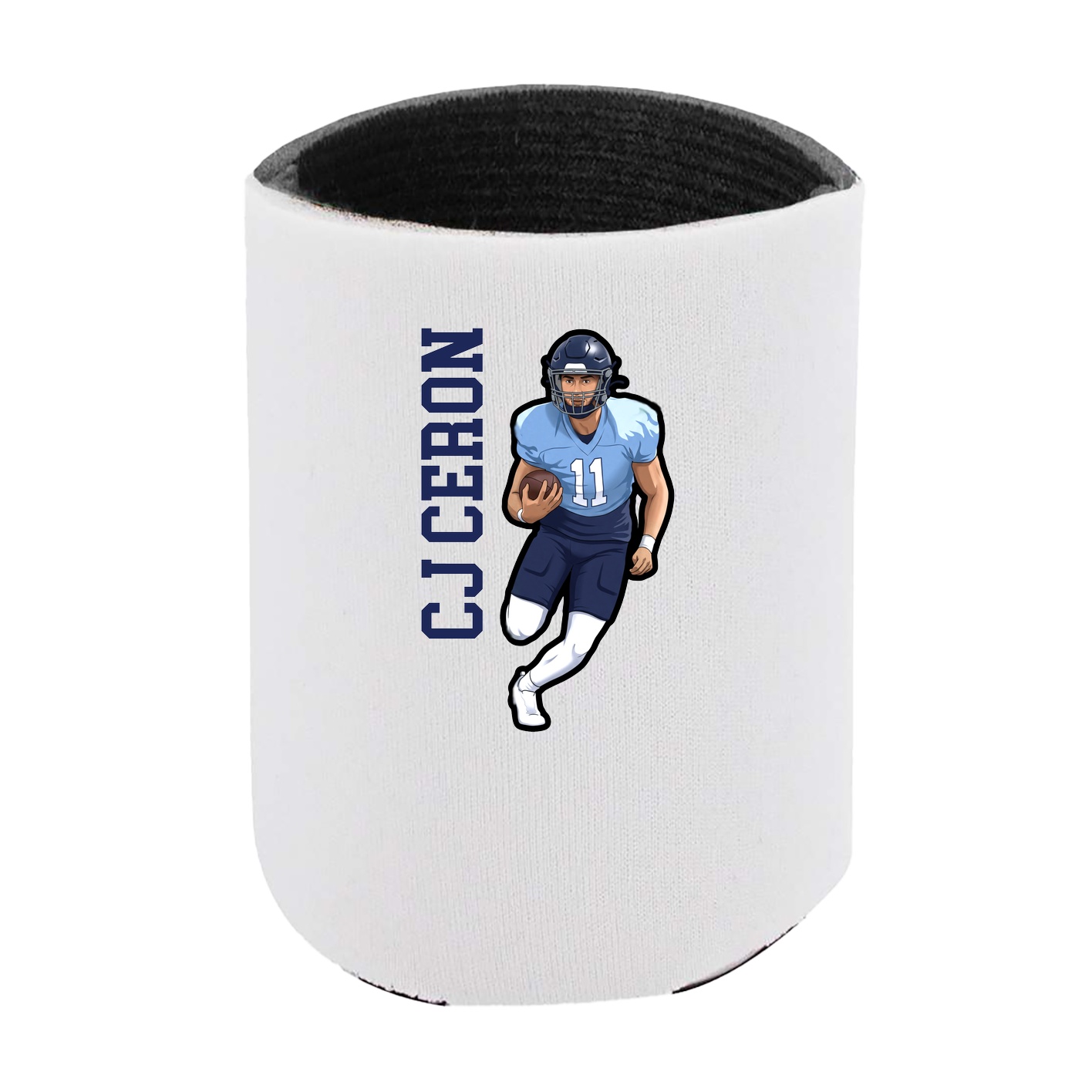 Can Holder — Name Vertical in White
