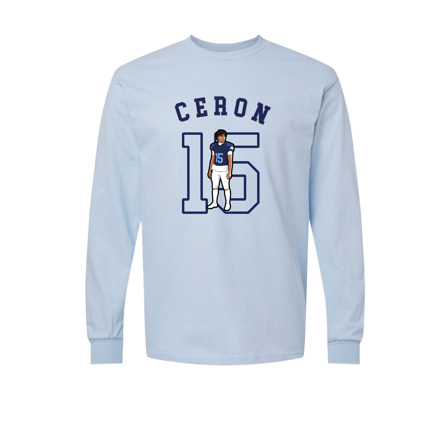 Long Sleeve Tee — Shirsey Arch in Light Blue