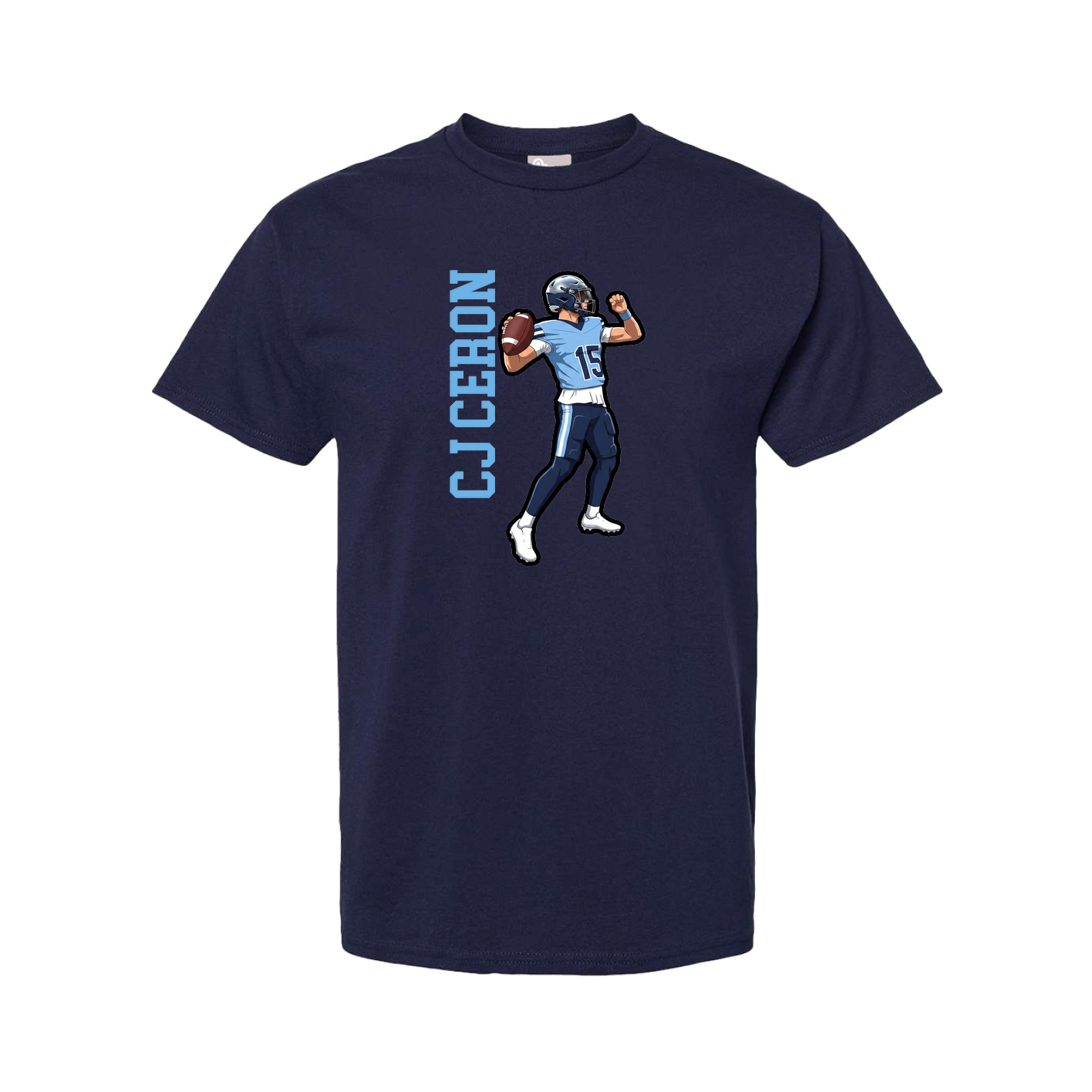 Tee — Name Vertical in Navy