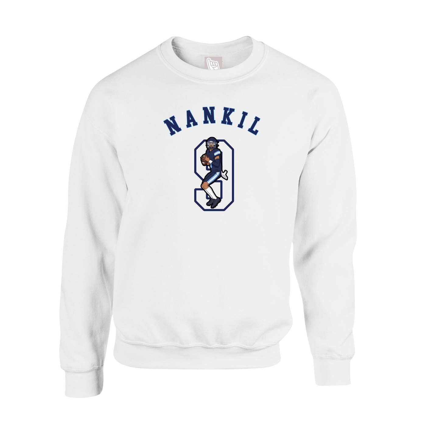 Fleece Crew — Shirsey Arch in White