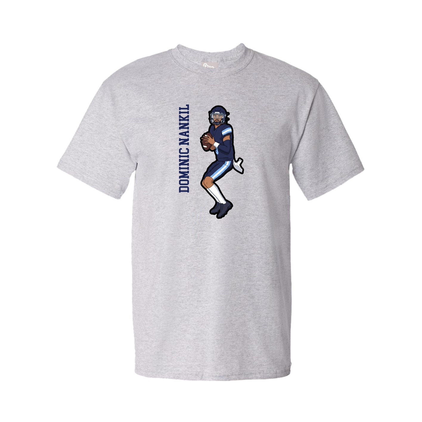 Tee — Name Vertical in Grey
