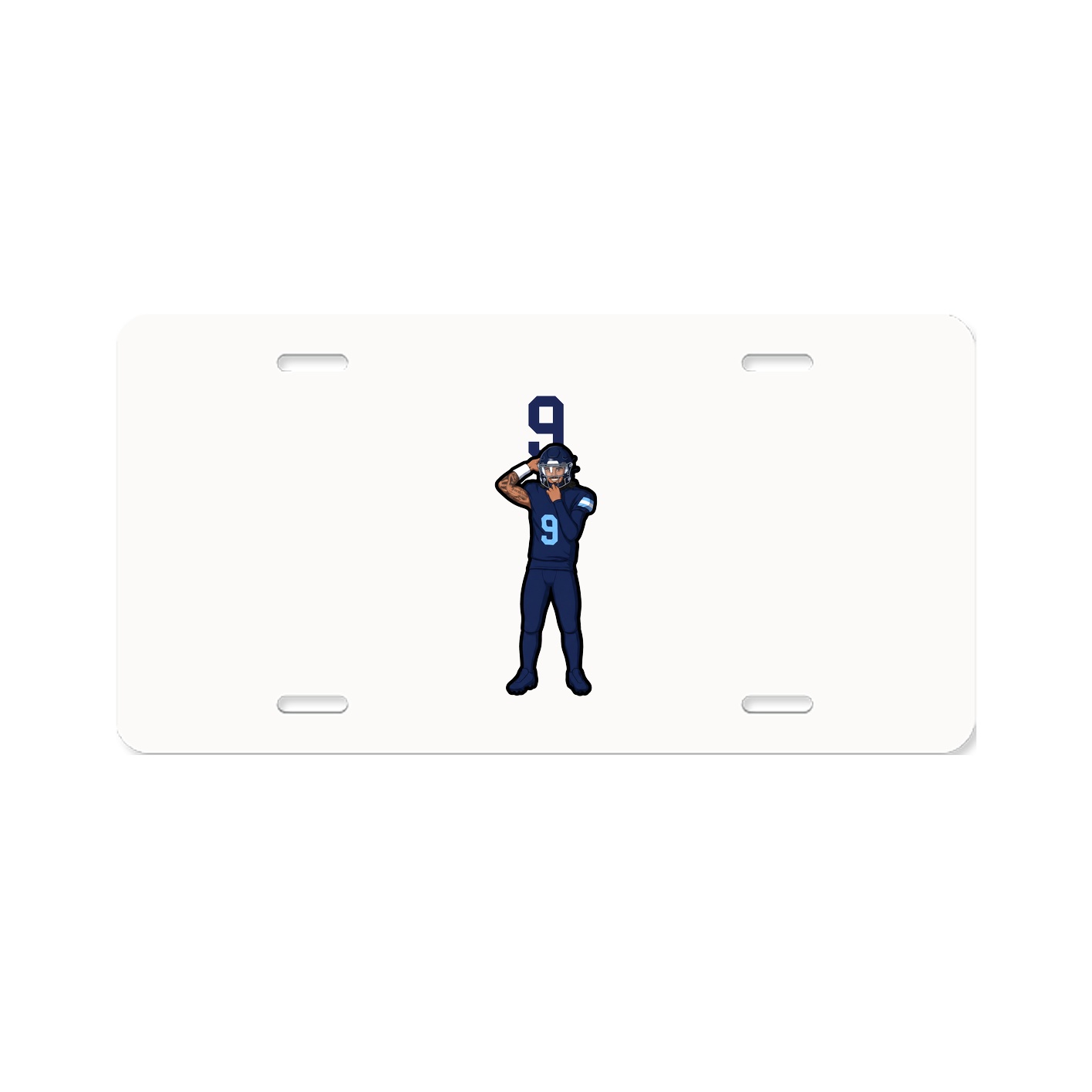 License Plate — Number Top in Classic
