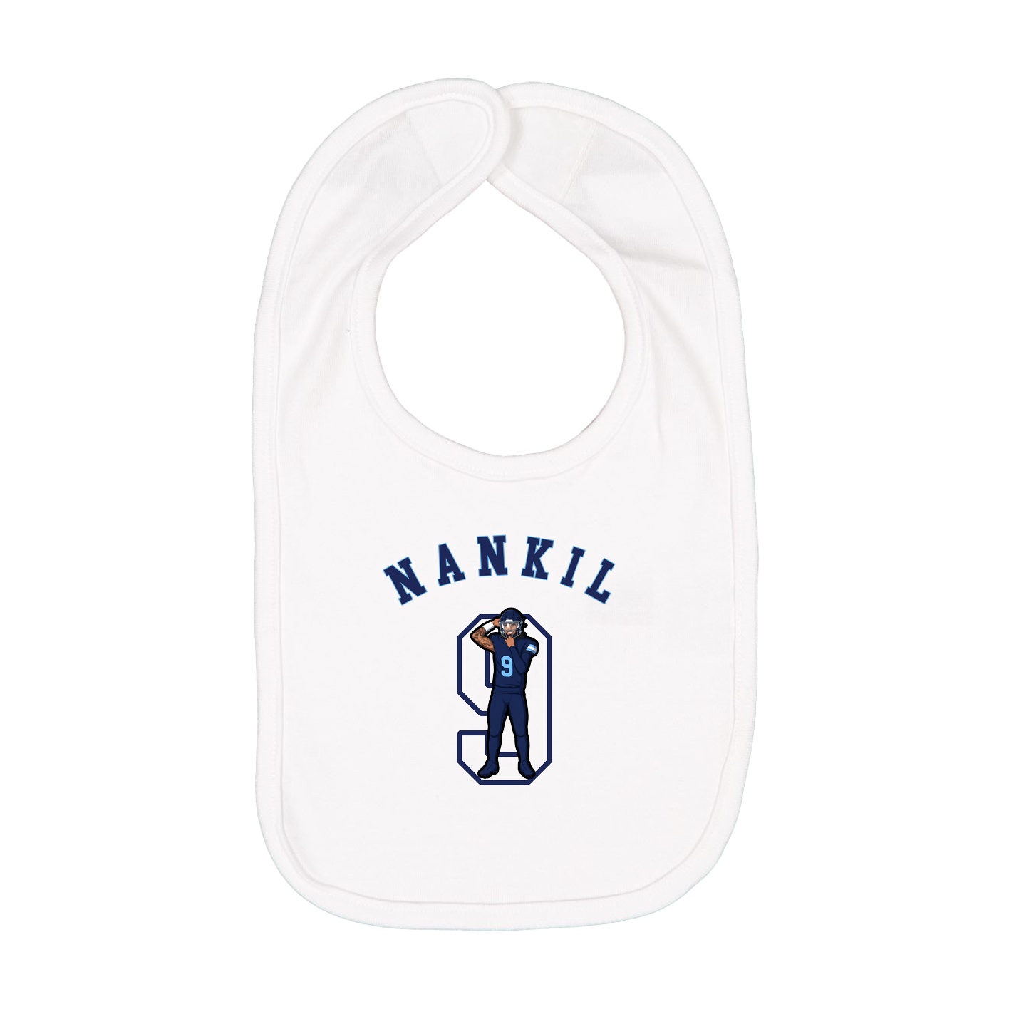 Infant Bib — Shirsey Arch in White