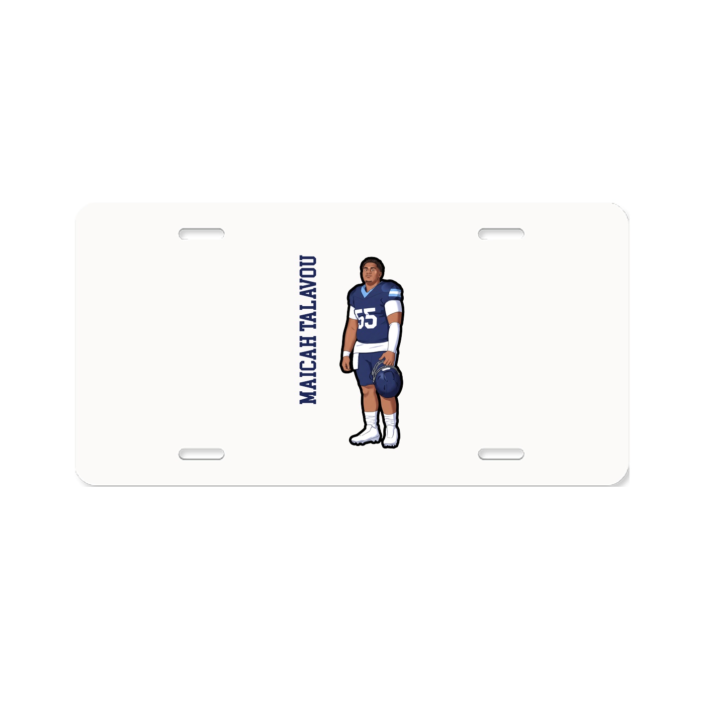 License Plate — Name Vertical in Classic