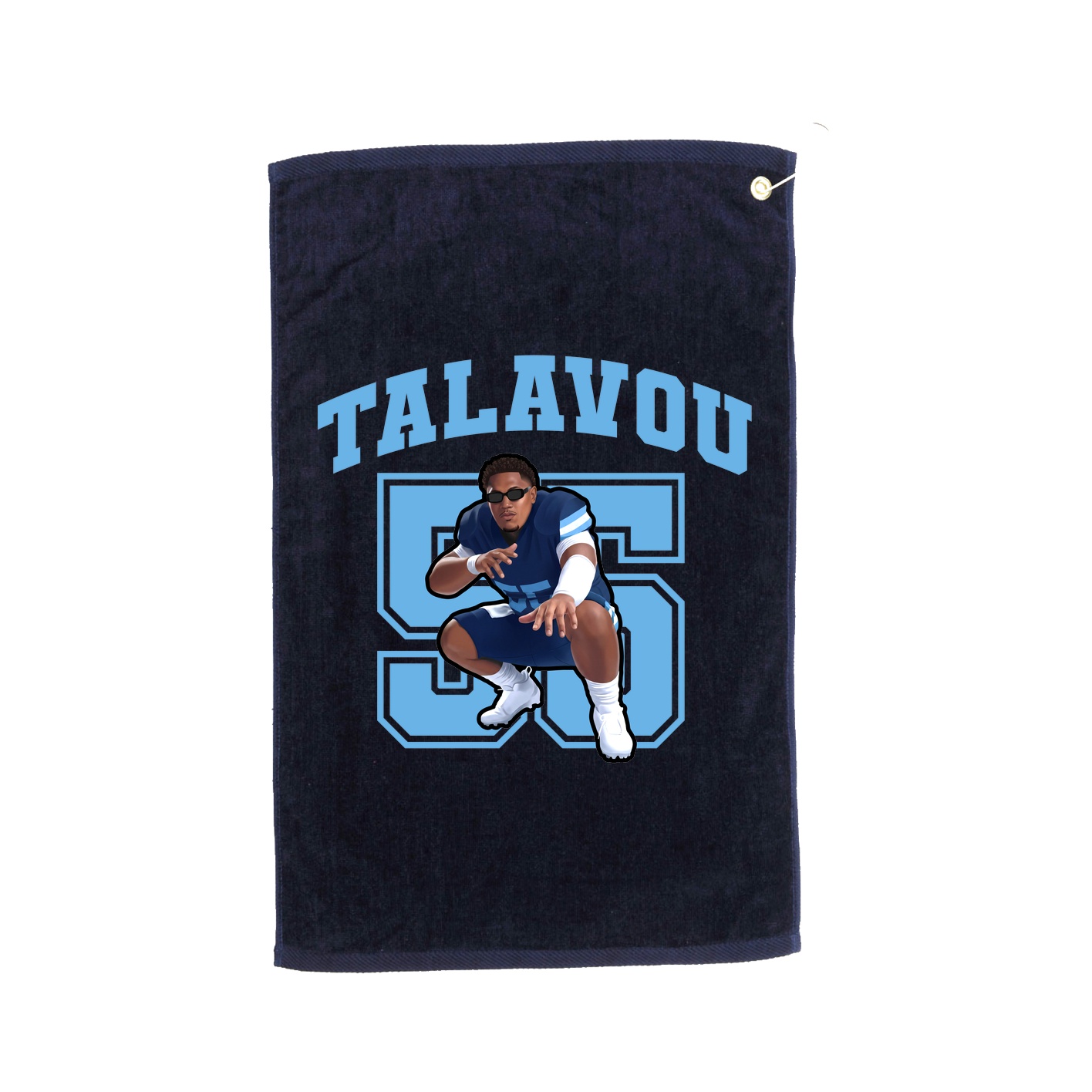Golf Towel — Number in Navy