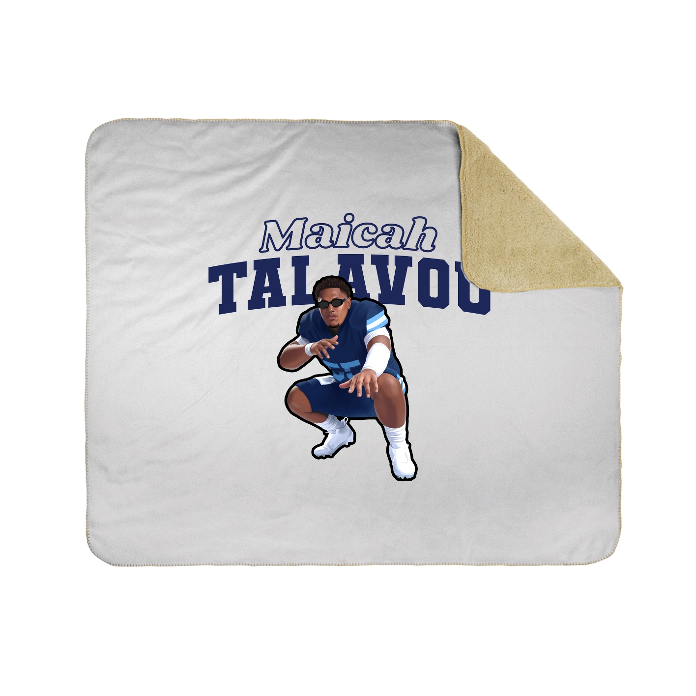 Throw Blanket — Name Arch in White