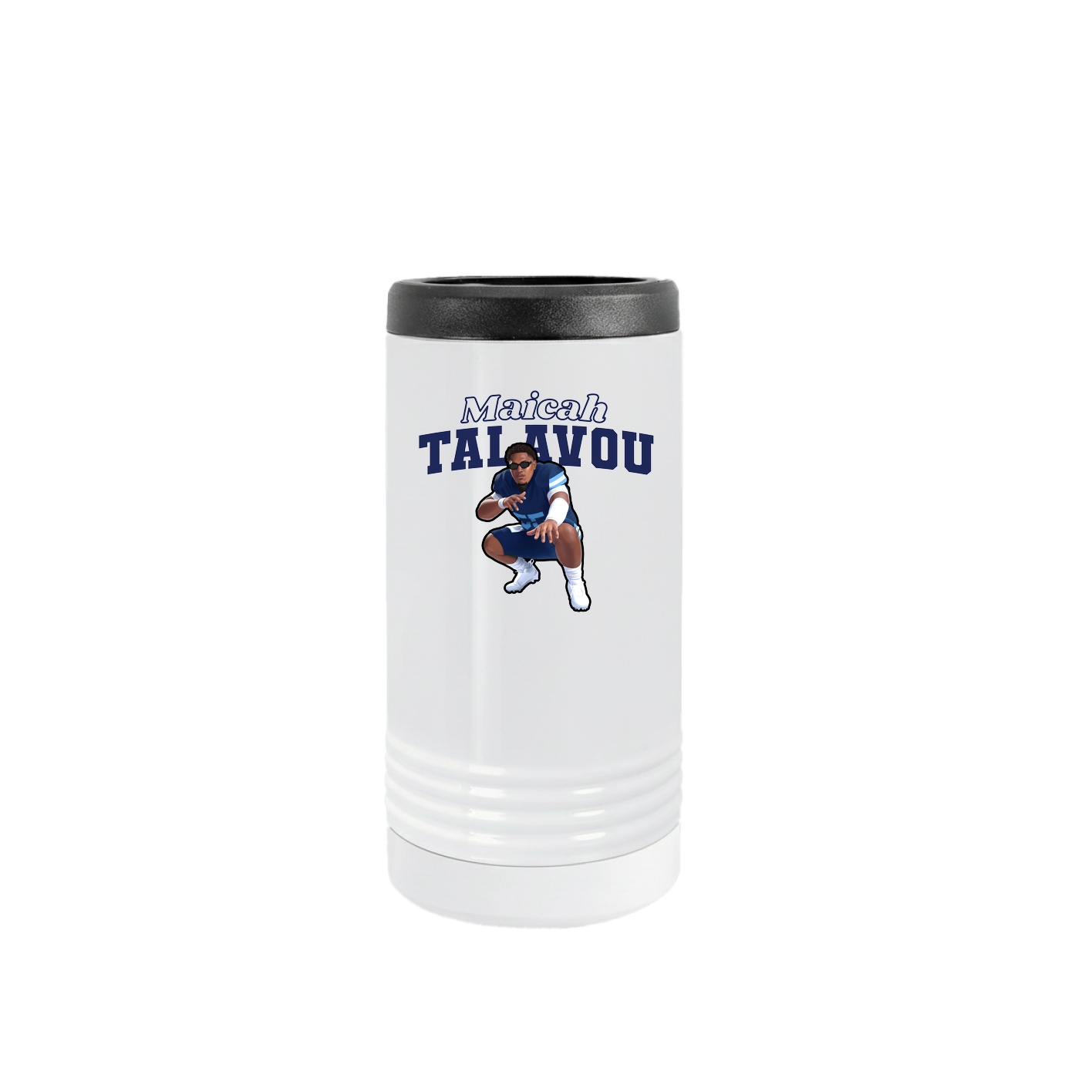 Slim Beverage Holder — Name Arch in White