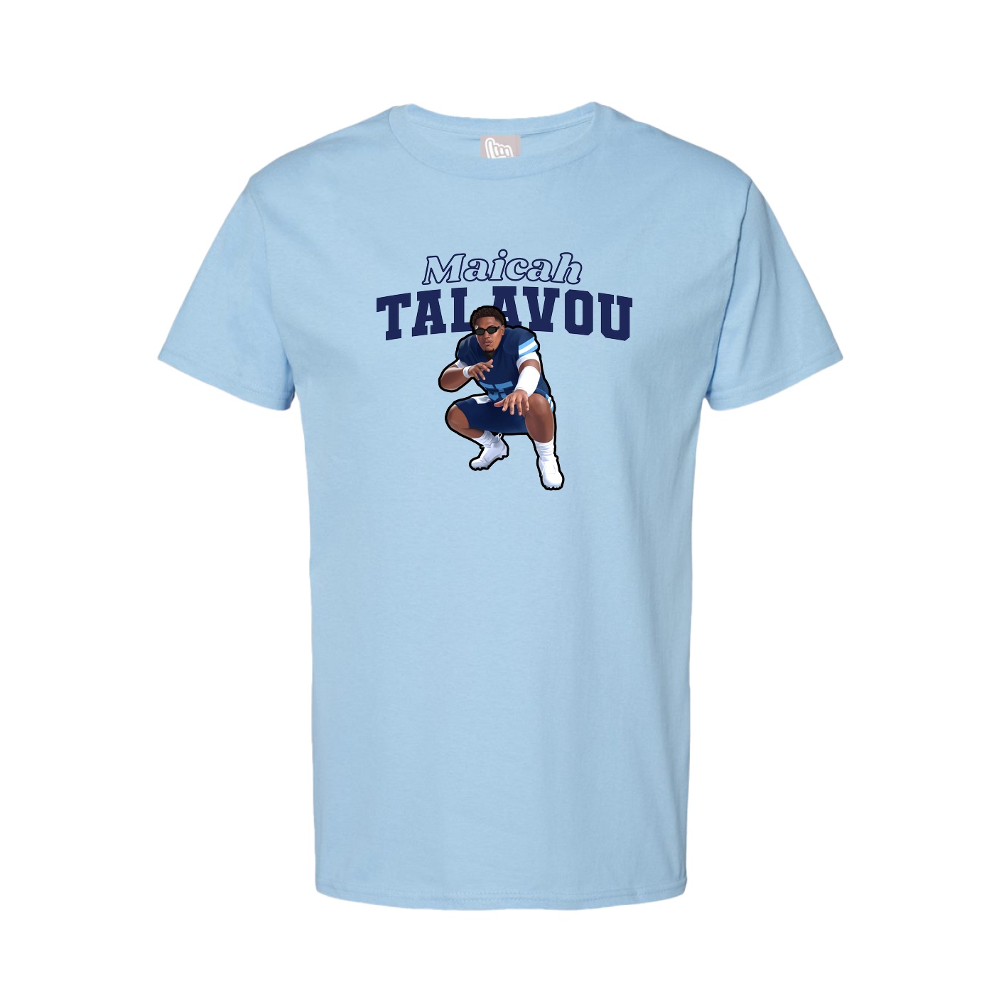 Youth Tee — Name Arch in Light Blue