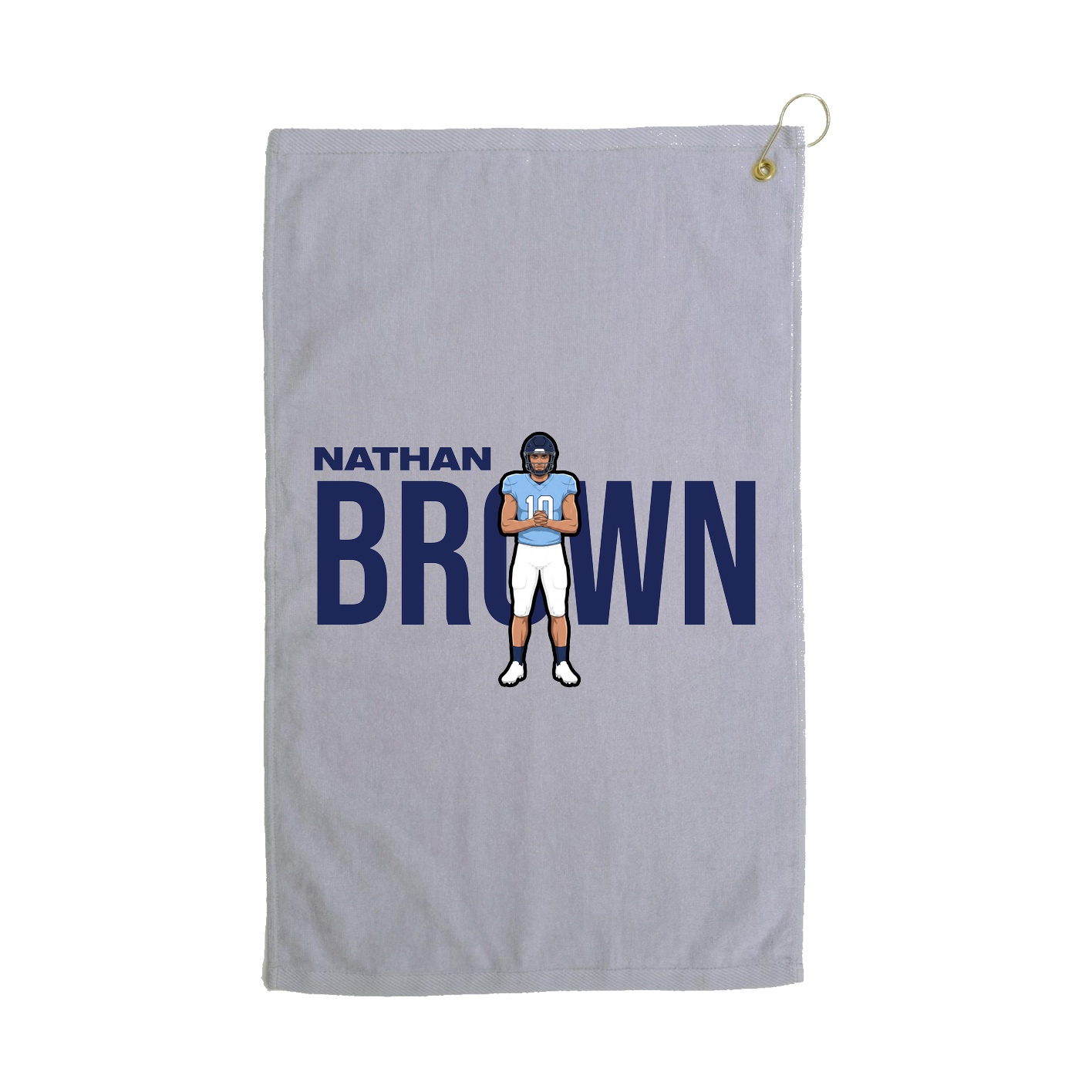 Golf Towel — Player Name in Grey