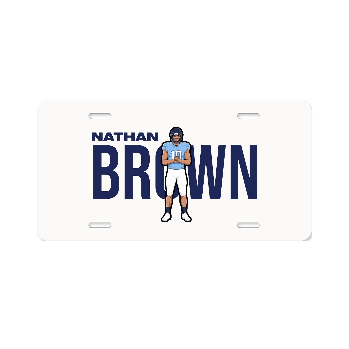 License Plate — Player Name in Classic