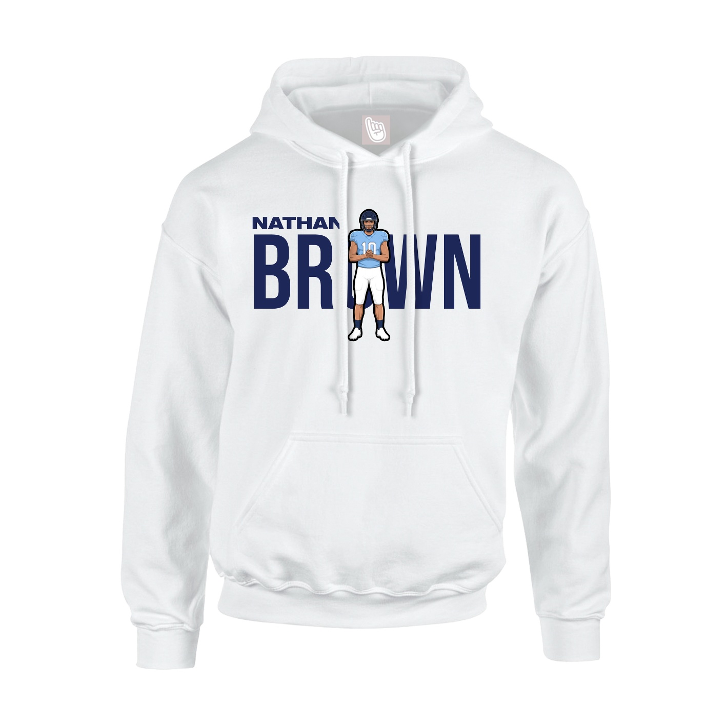Youth Hoodie — Player Name in White