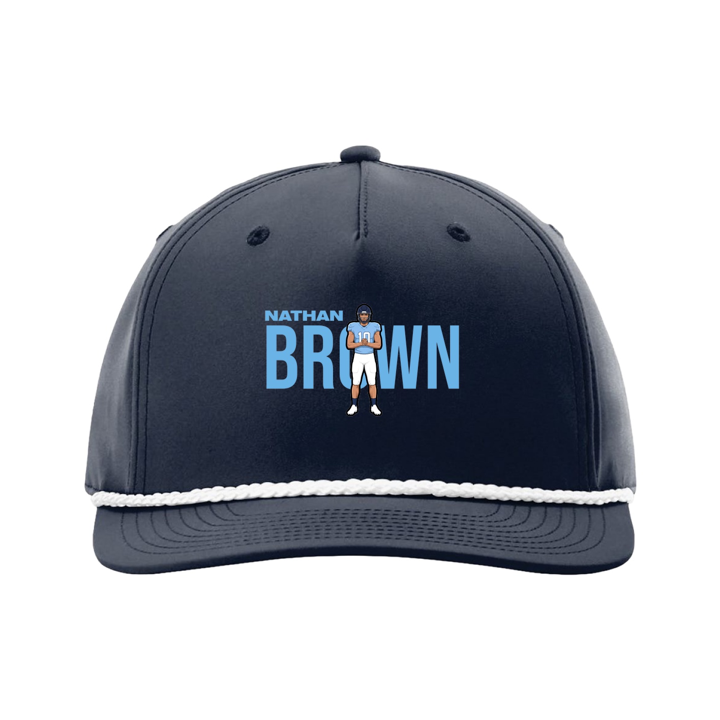 Five-Panel Classic Rope Cap — Player Name in Navy