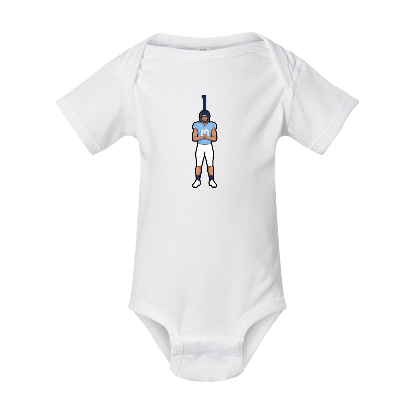 Baby Onesie — Number Top in White