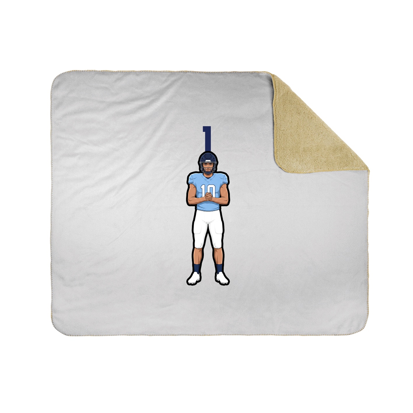Throw Blanket — Number Top in White