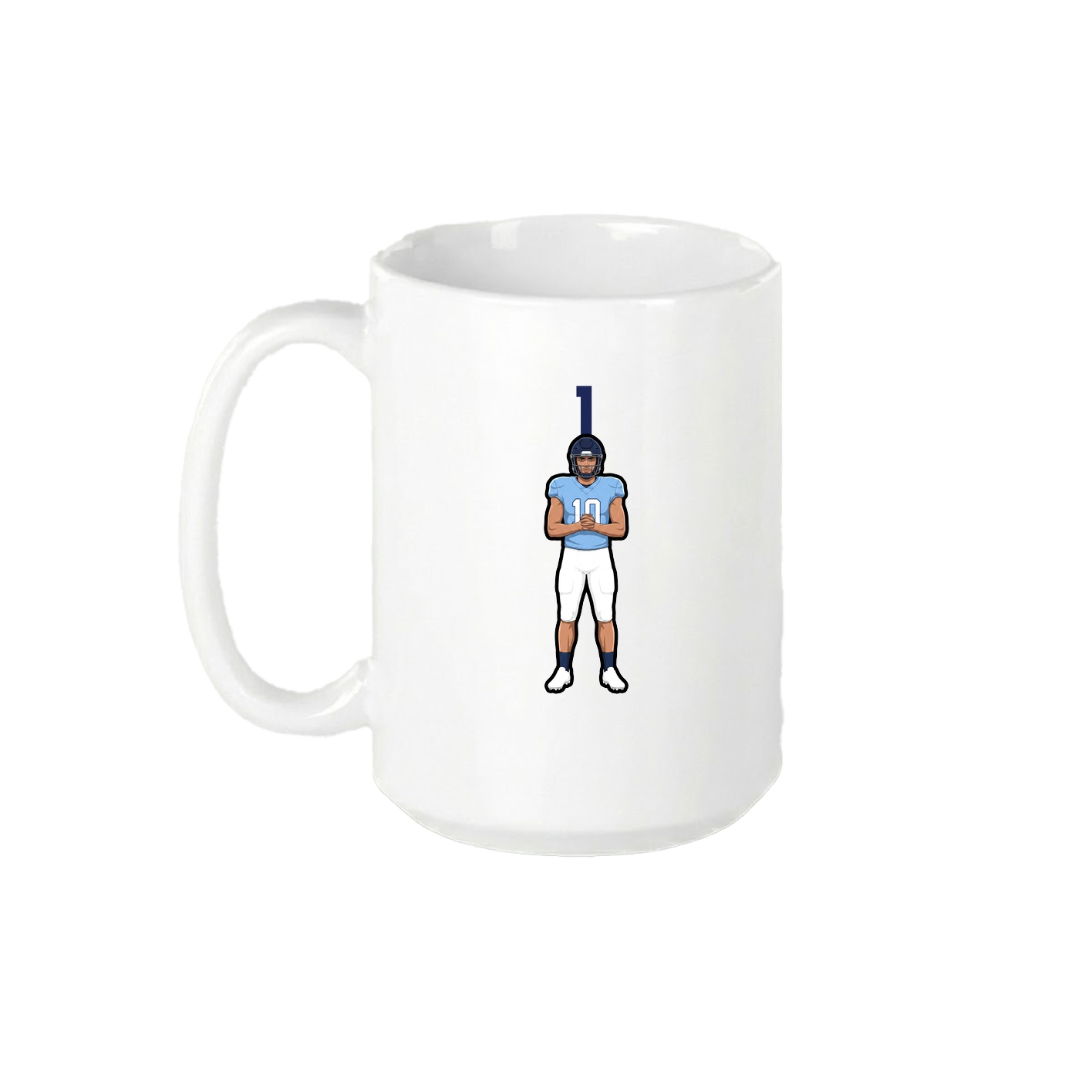 15oz Coffee Mug — Number Top in White