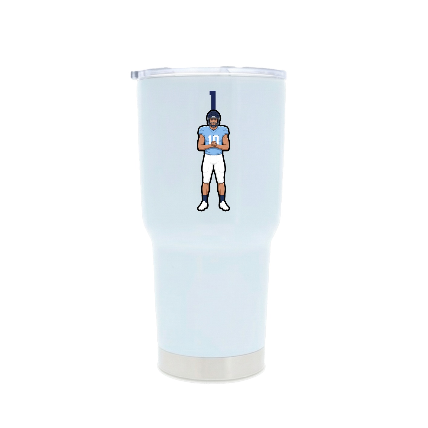 30oz Stainless Steel Tumbler — Number Top in White