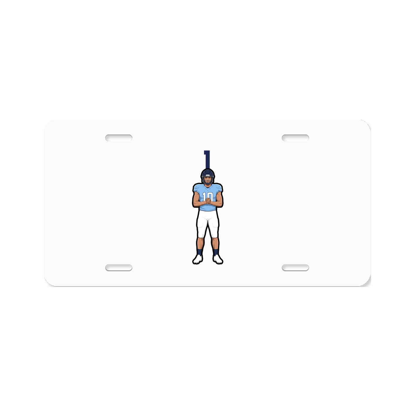 License Plate — Number Top in Classic