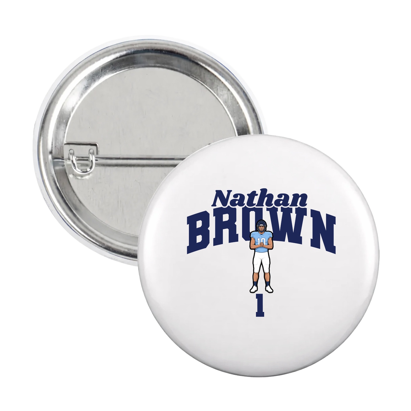 Game Day Button — Signature Arch in White