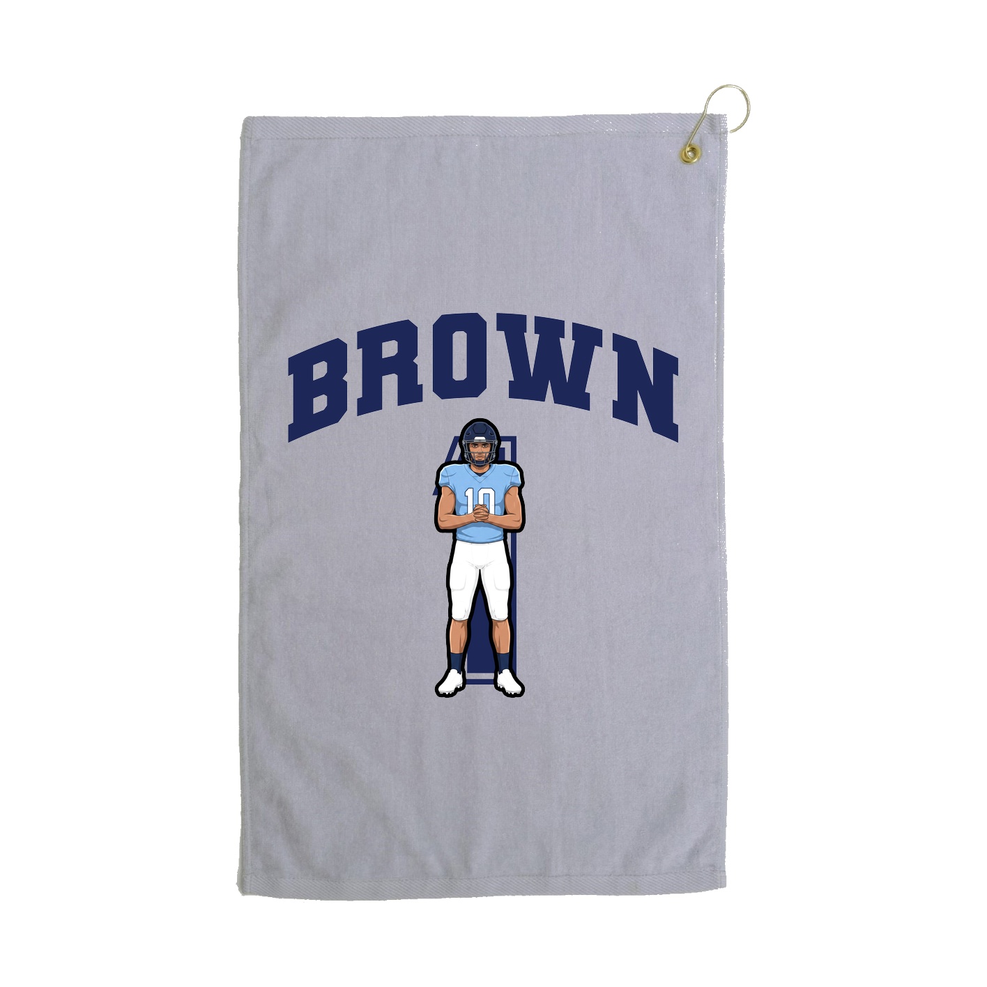 Golf Towel — Number in Grey