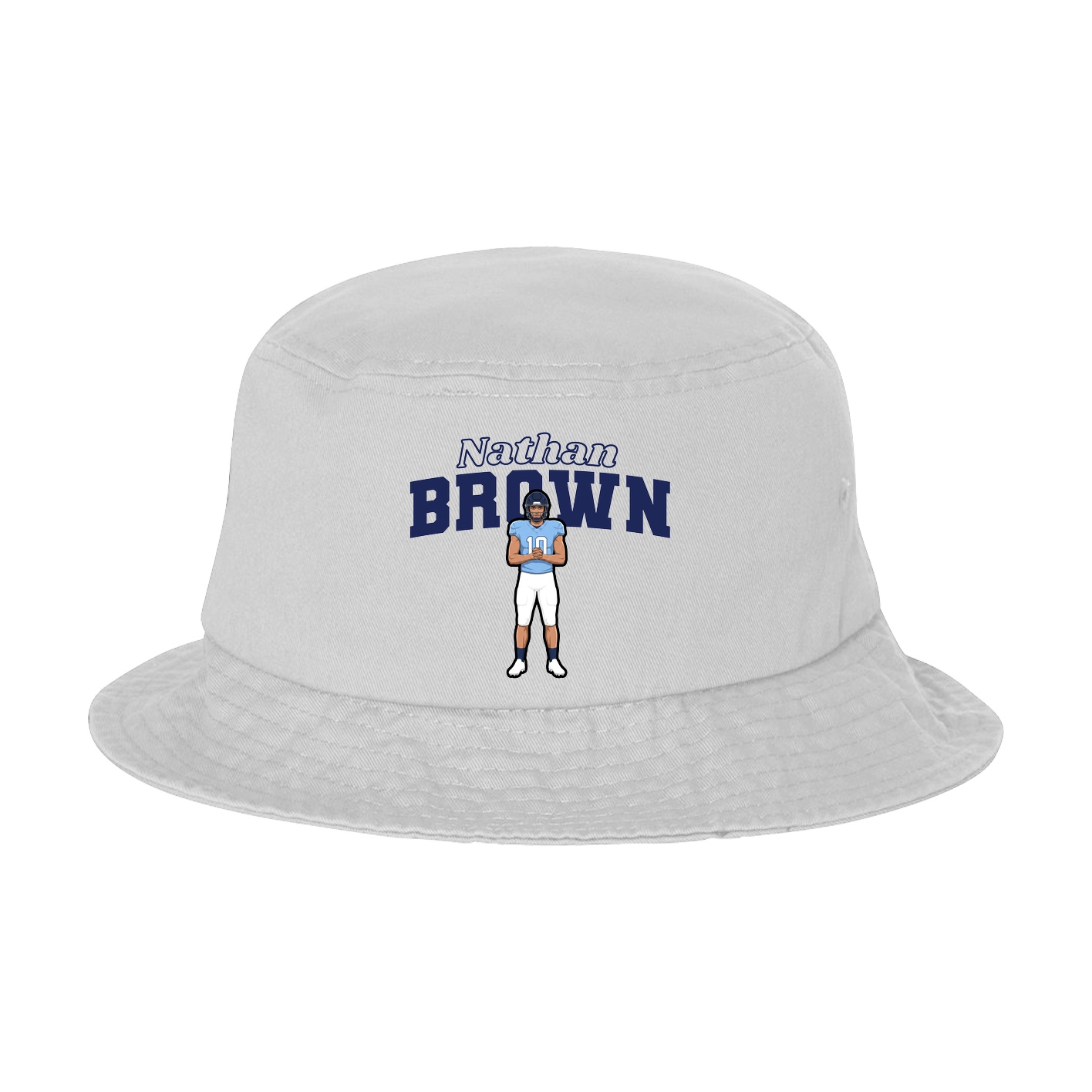 Bucket Cap — Name Arch in White