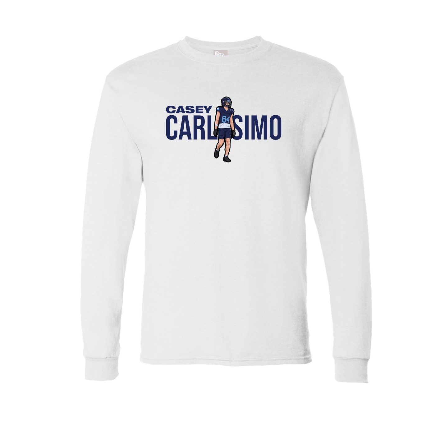 Long Sleeve Tee — Player Name in White