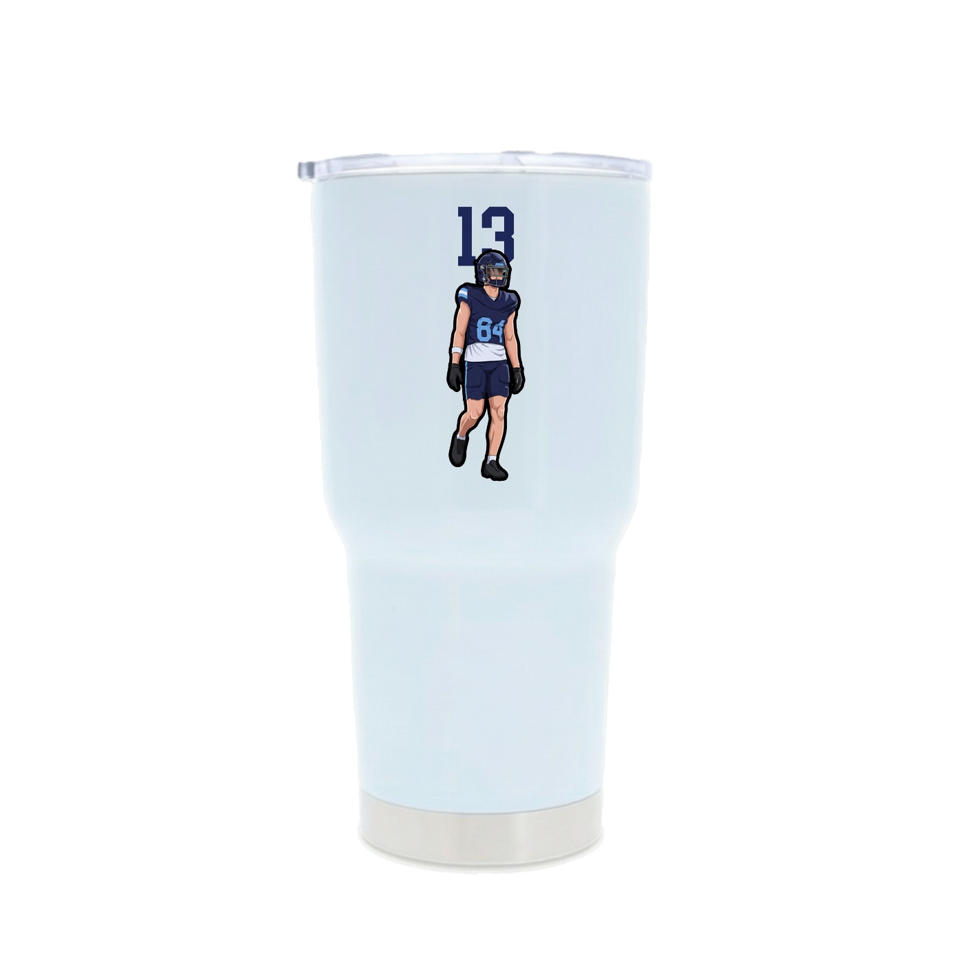 30oz Stainless Steel Tumbler — Number Top in White