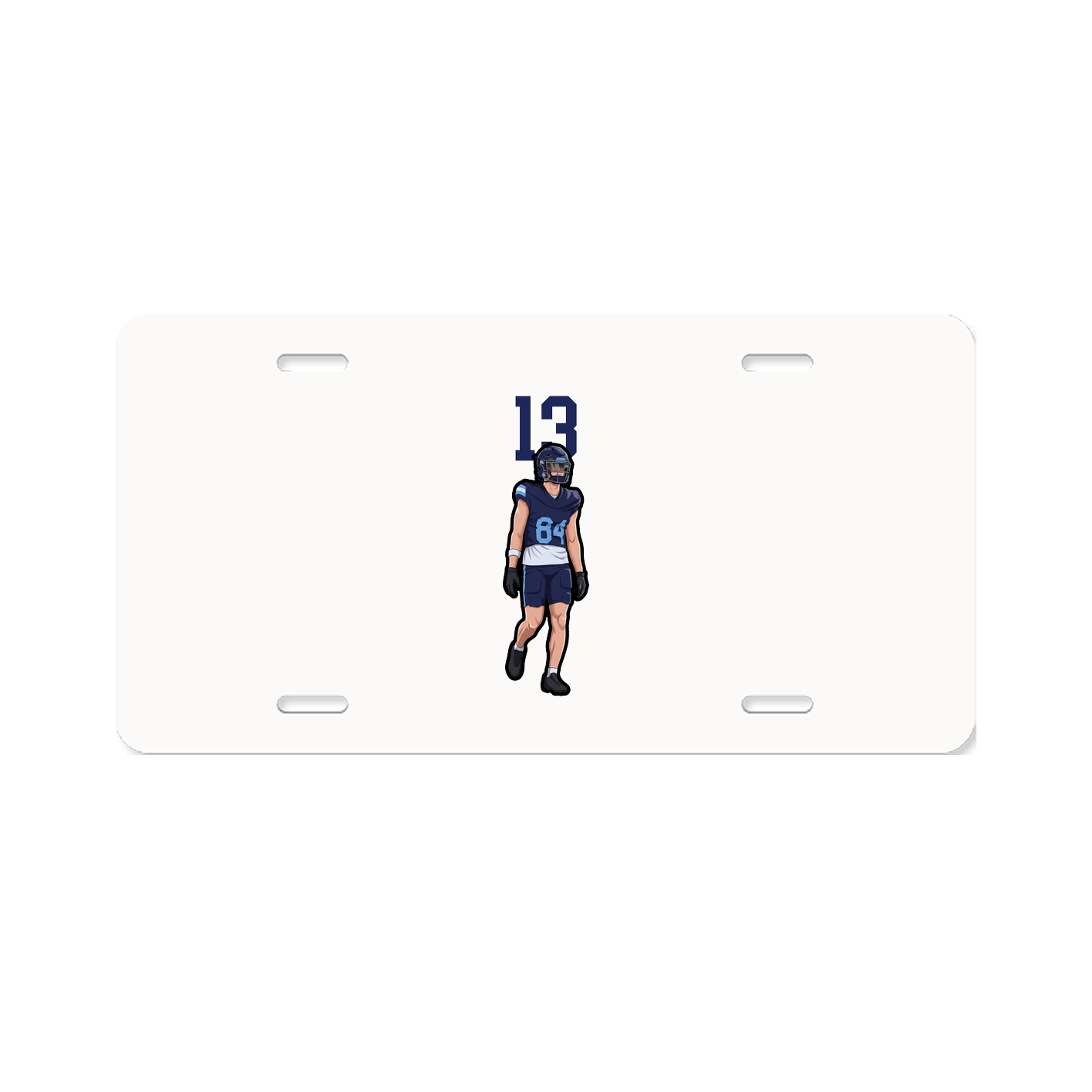 License Plate — Number Top in Classic
