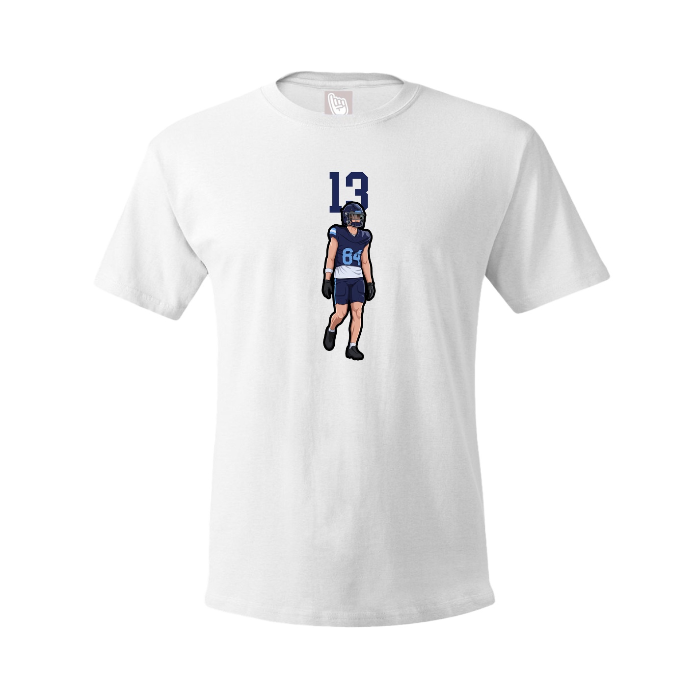 Youth Tee — Number Top in White
