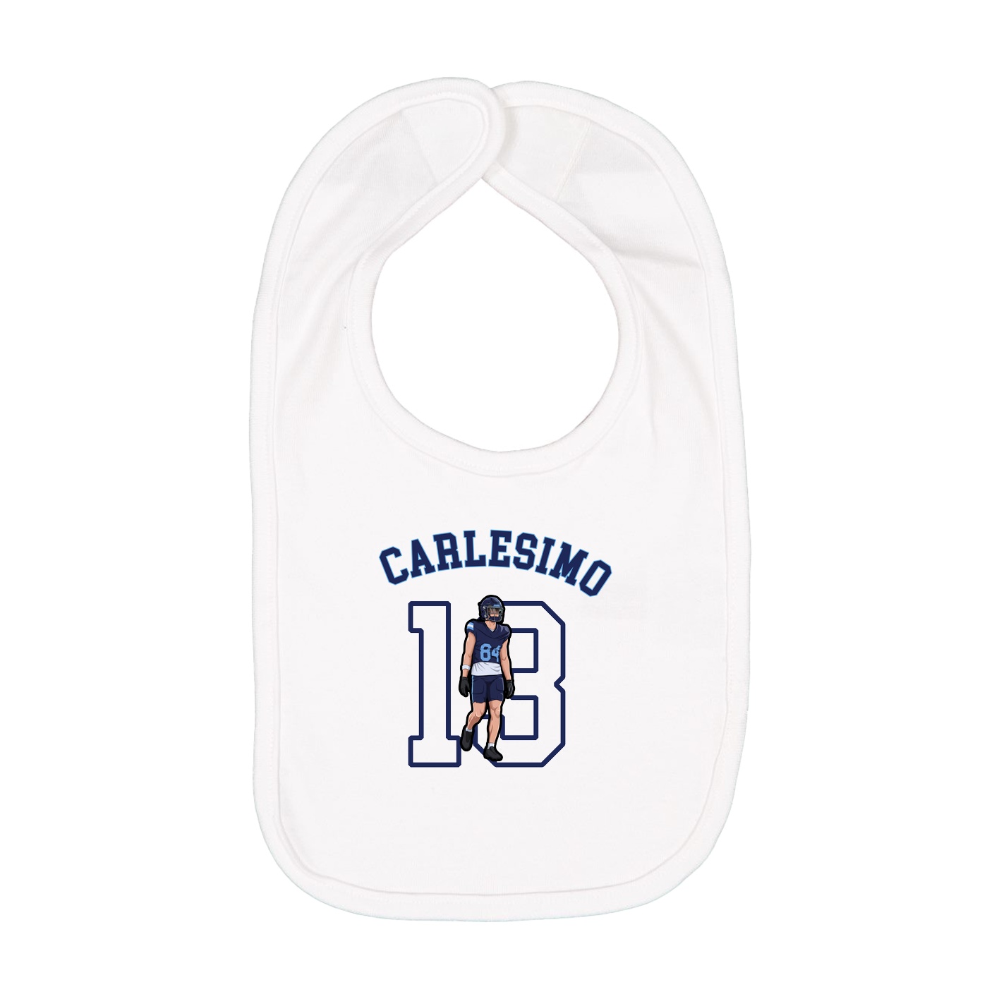 Infant Bib — Shirsey Arch in White