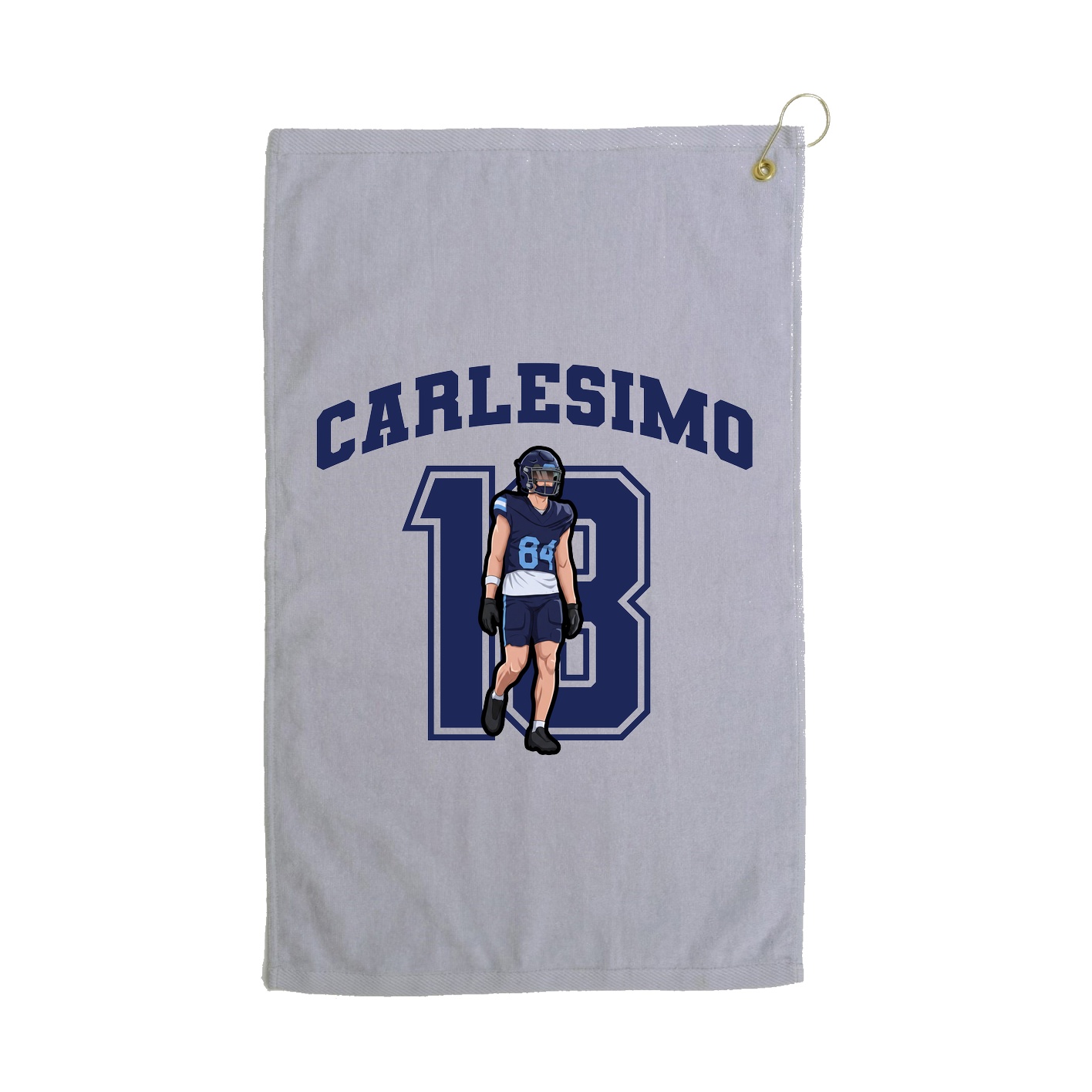 Golf Towel — Number in Grey