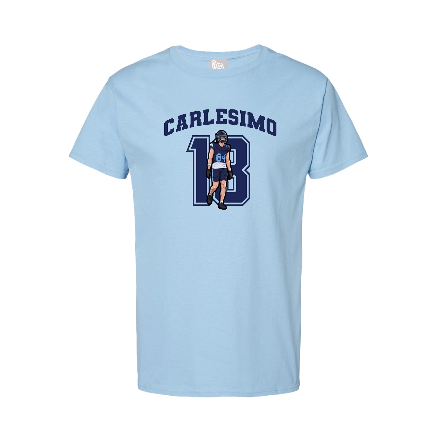 Tee — Number in Light Blue